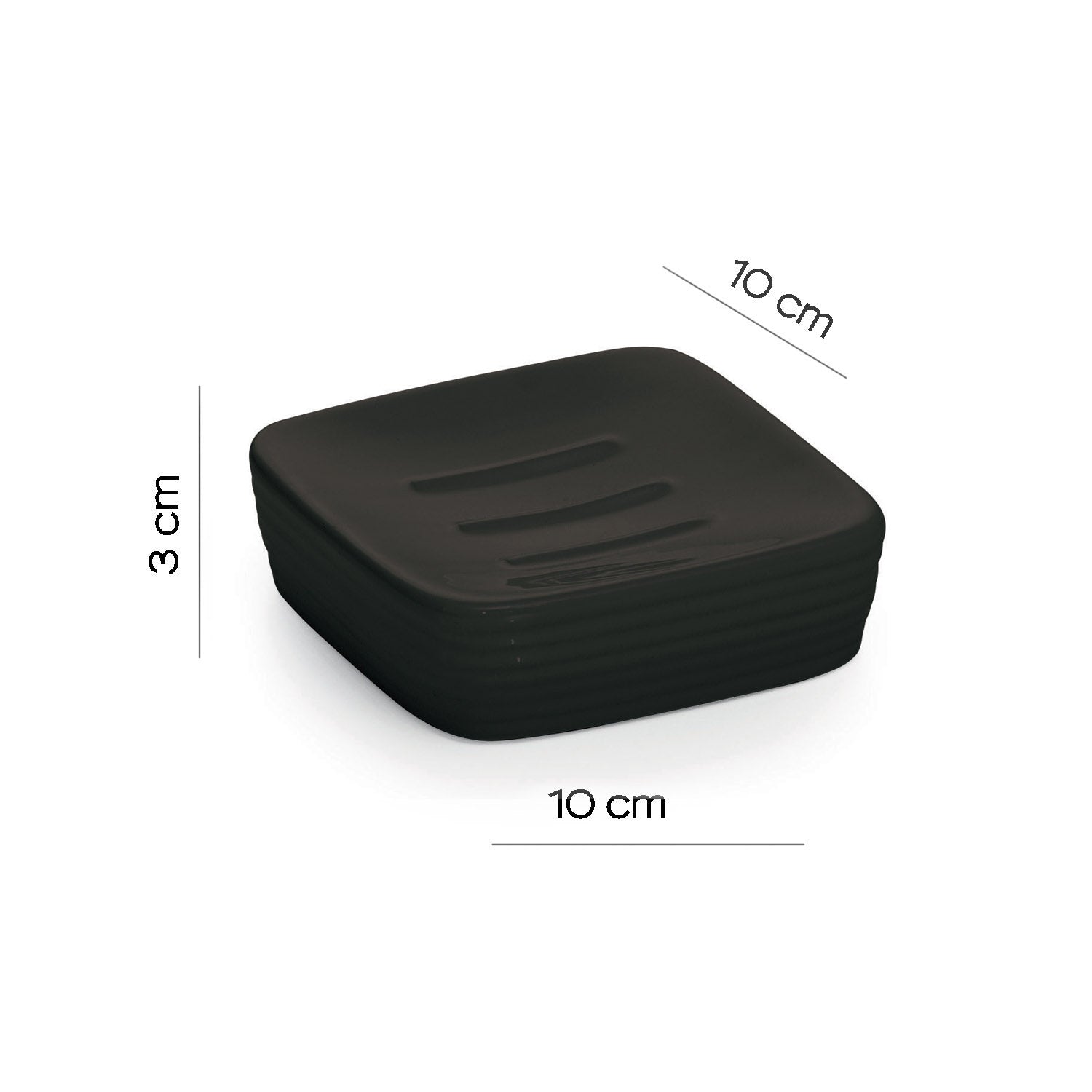  Portasapone in ceramica Gedy serie Kelly - Nero