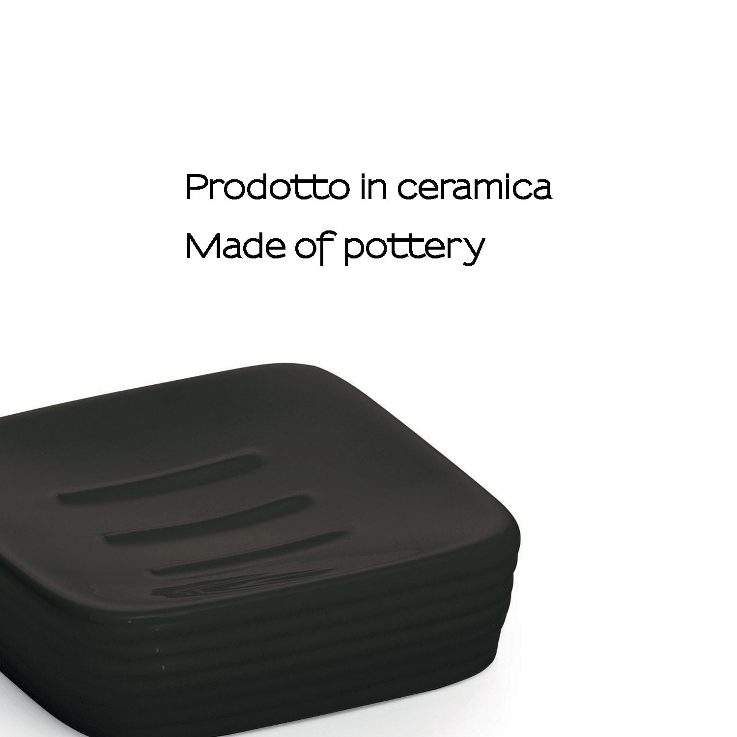  Portasapone in ceramica Gedy serie Kelly - Nero