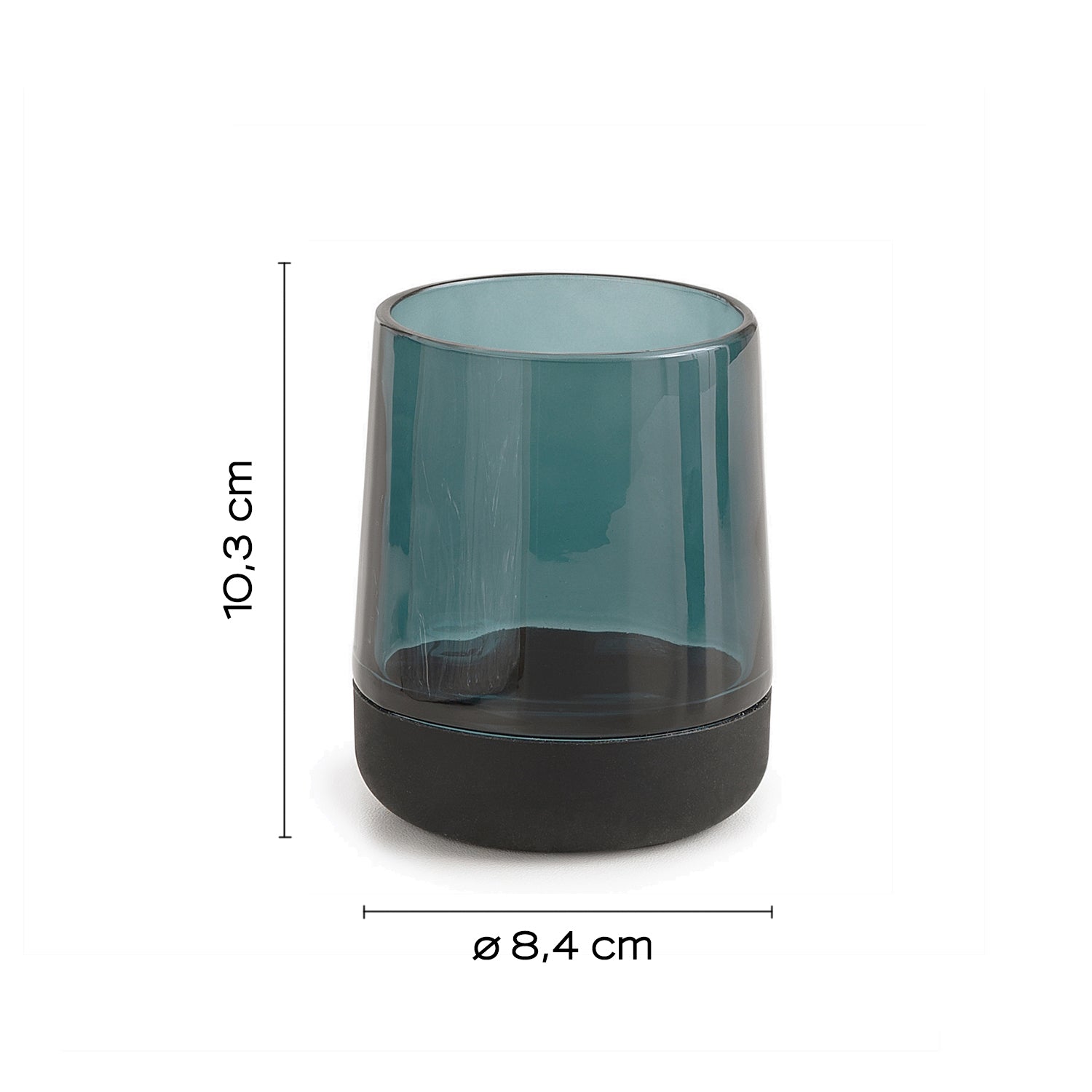  Portaspazzolini in vetro Gedy serie Nicole - Verde