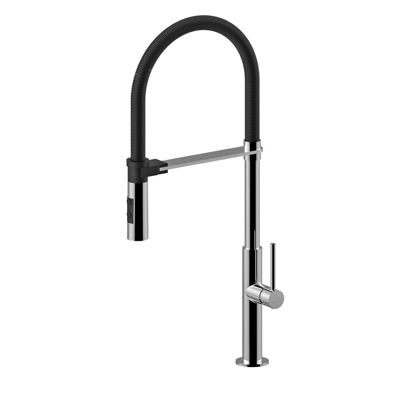 Miscelatore Cucina con doccia estraibile Paffoni Chef con molla nera by CeramicStore | Lo specialista del tuo bagno