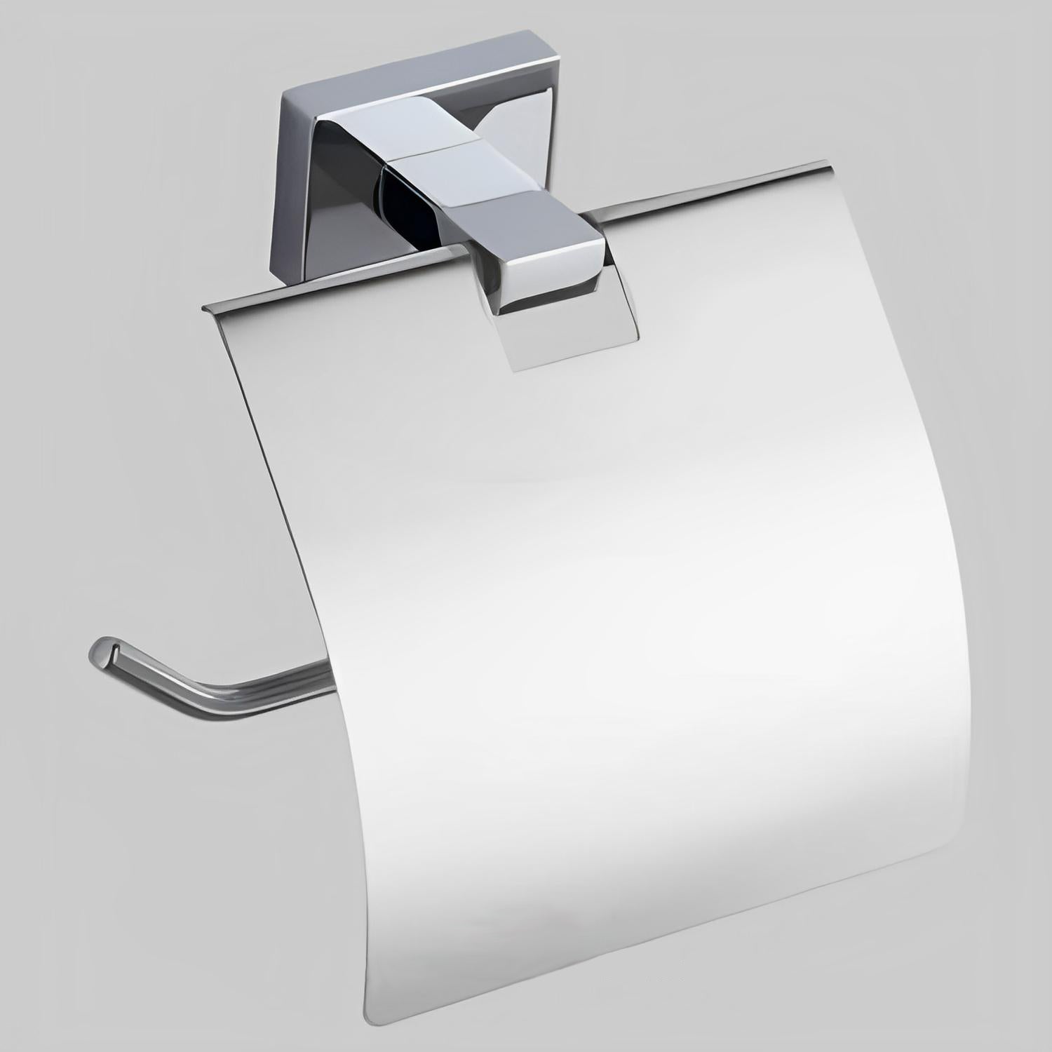 Portarotolo chiuso BathCore serie Giulia - Cromo