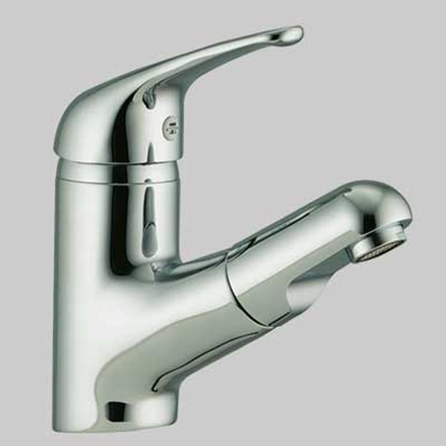 Rubinetto miscelatore monocomando con doccetta estraibile RubiFlux - Cromo