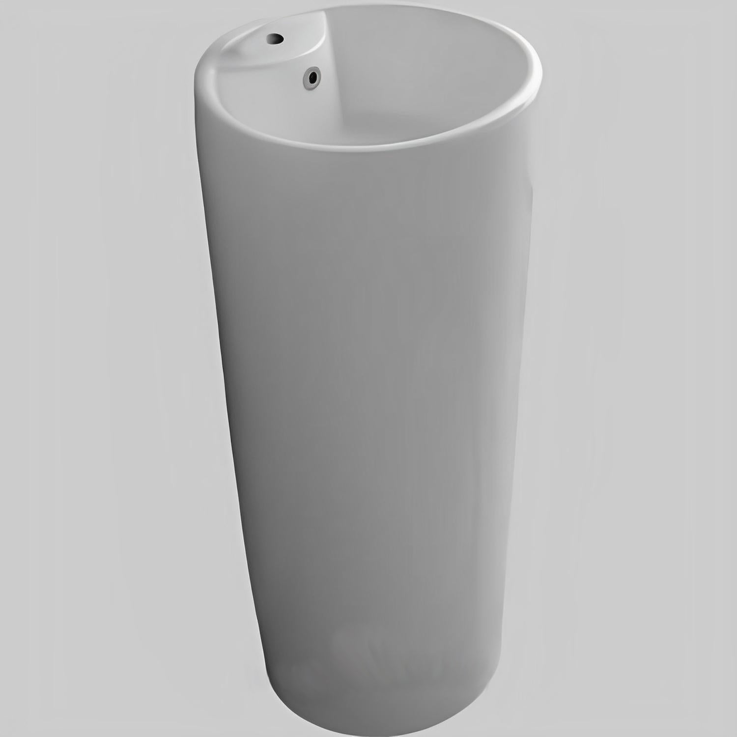 Lavabo freestanding rotondo BathCore diametro 40,5 cm - Bianco