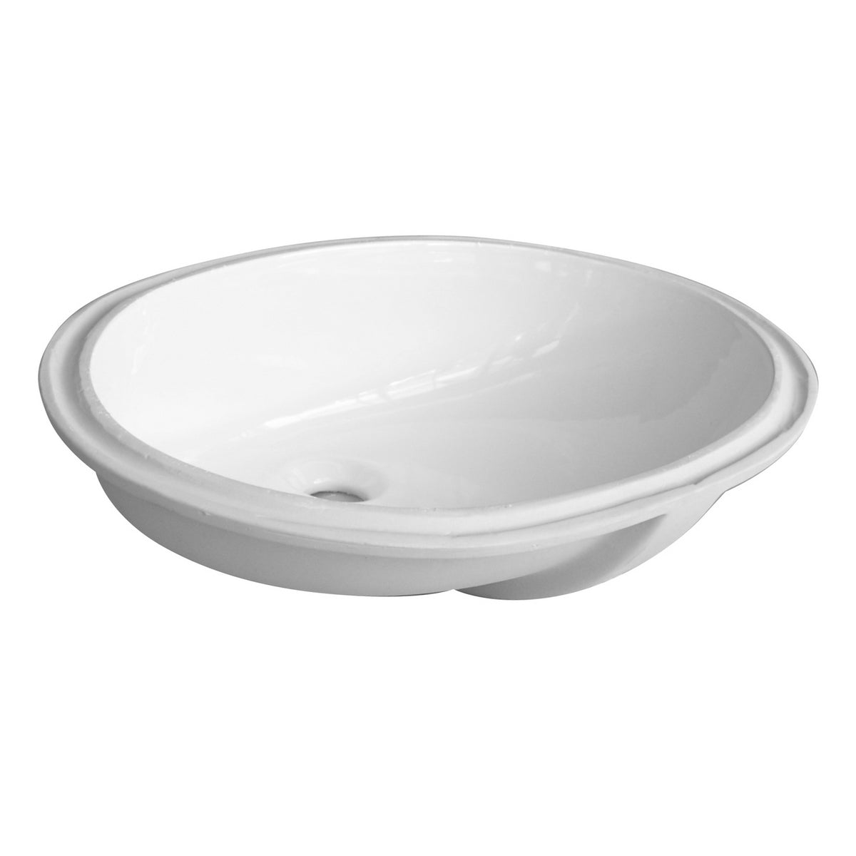 Lavabo sottopiano 57x42 cm BathCore con troppo pieno - Bianco 3