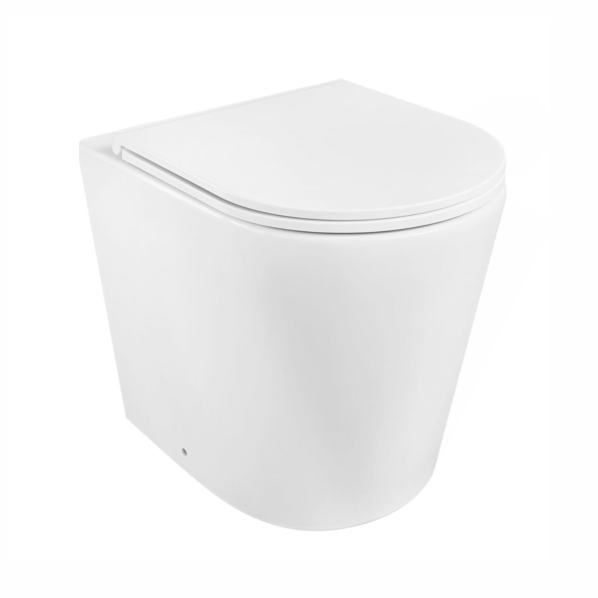 Sanitari filo muro a terra con copriwater soft-close incluso - BathCore serie Lilium 2