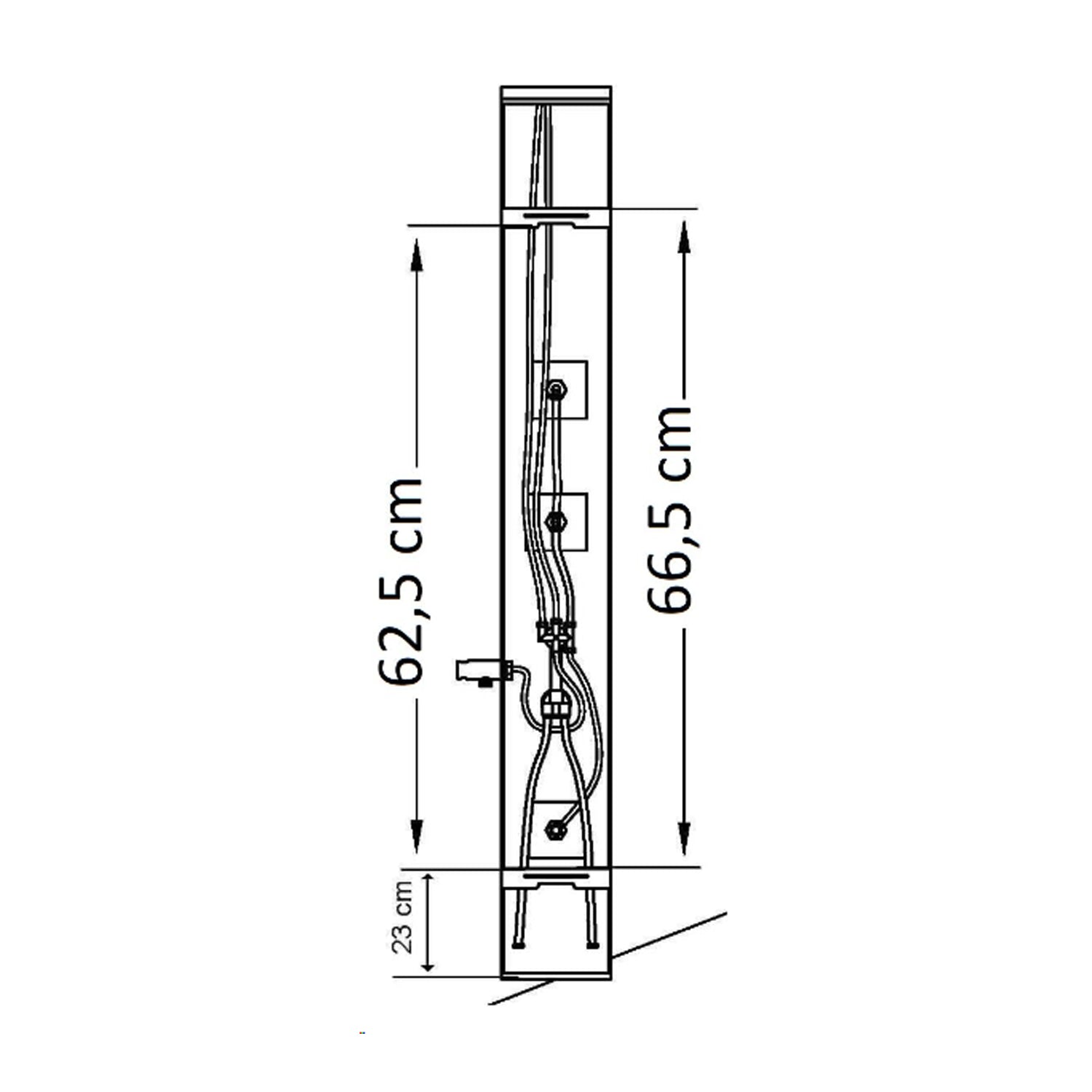 Colonna doccia inox multifunzione con getto a cascata e anticalcare Sphera 4
