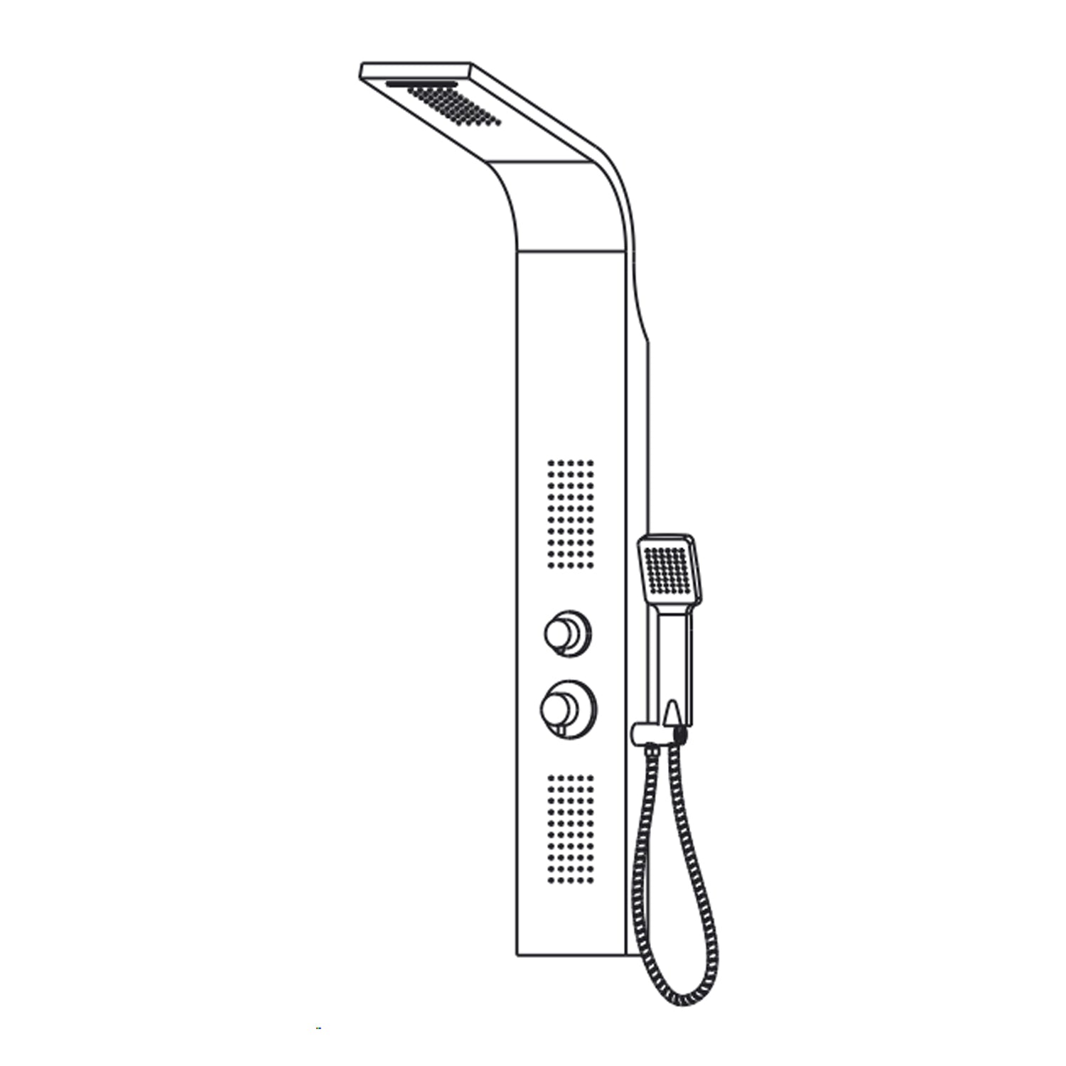 Colonna doccia inox multifunzione con getto a cascata e anticalcare Sphera 3