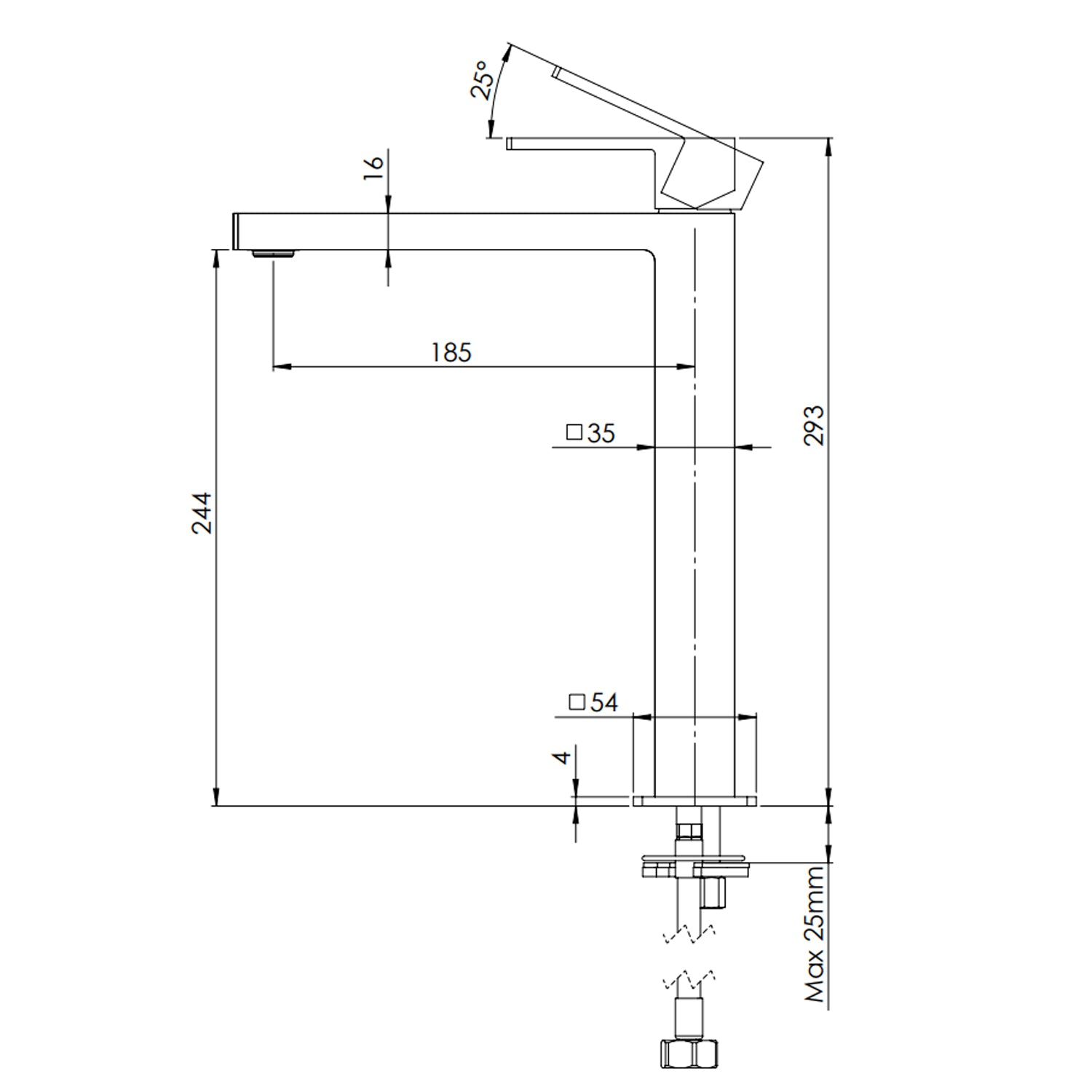 Kit rubinetteria lavabo alto e bidet con scarico Mariani serie Essenza - Cromo 4