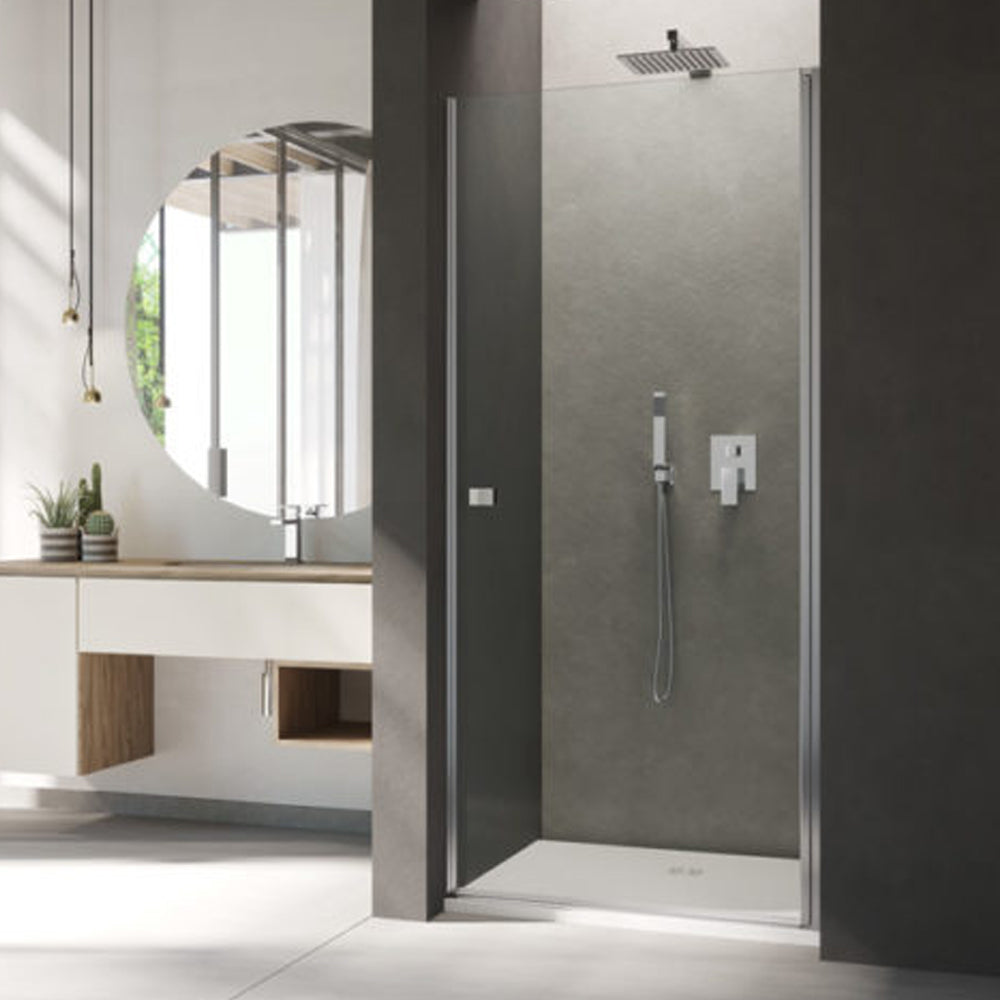 Porta doccia battente cm 82 modello Kronos in cristallo temperato mm 6