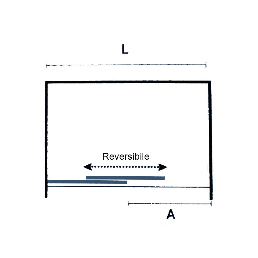 Porta doccia 140 cm Smart apertura scorrevole in cristallo temperato opaco da 6 mm per nicchia 3