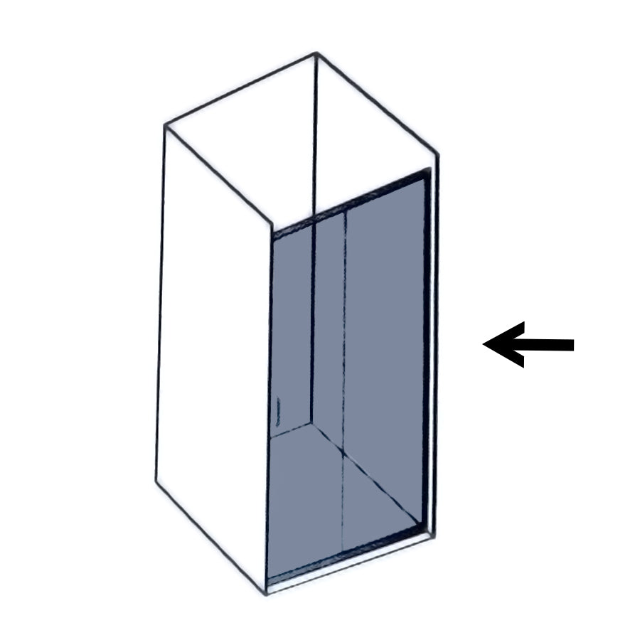 Porta doccia 120 cm Smart apertura scorrevole in cristallo temperato opaco da 6 mm per nicchia 3
