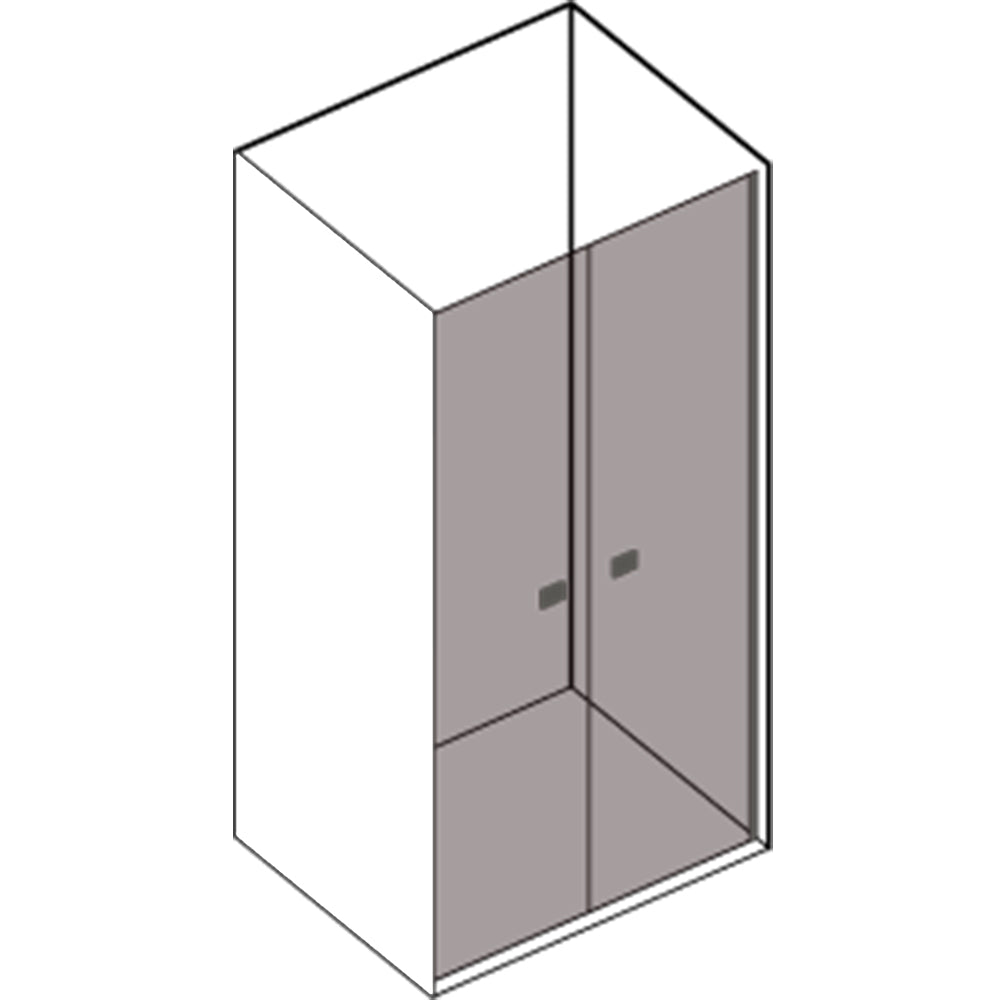 Porta doccia Kronos apertura saloon da 100 cm cristallo trasparente 6 mm temperato 4