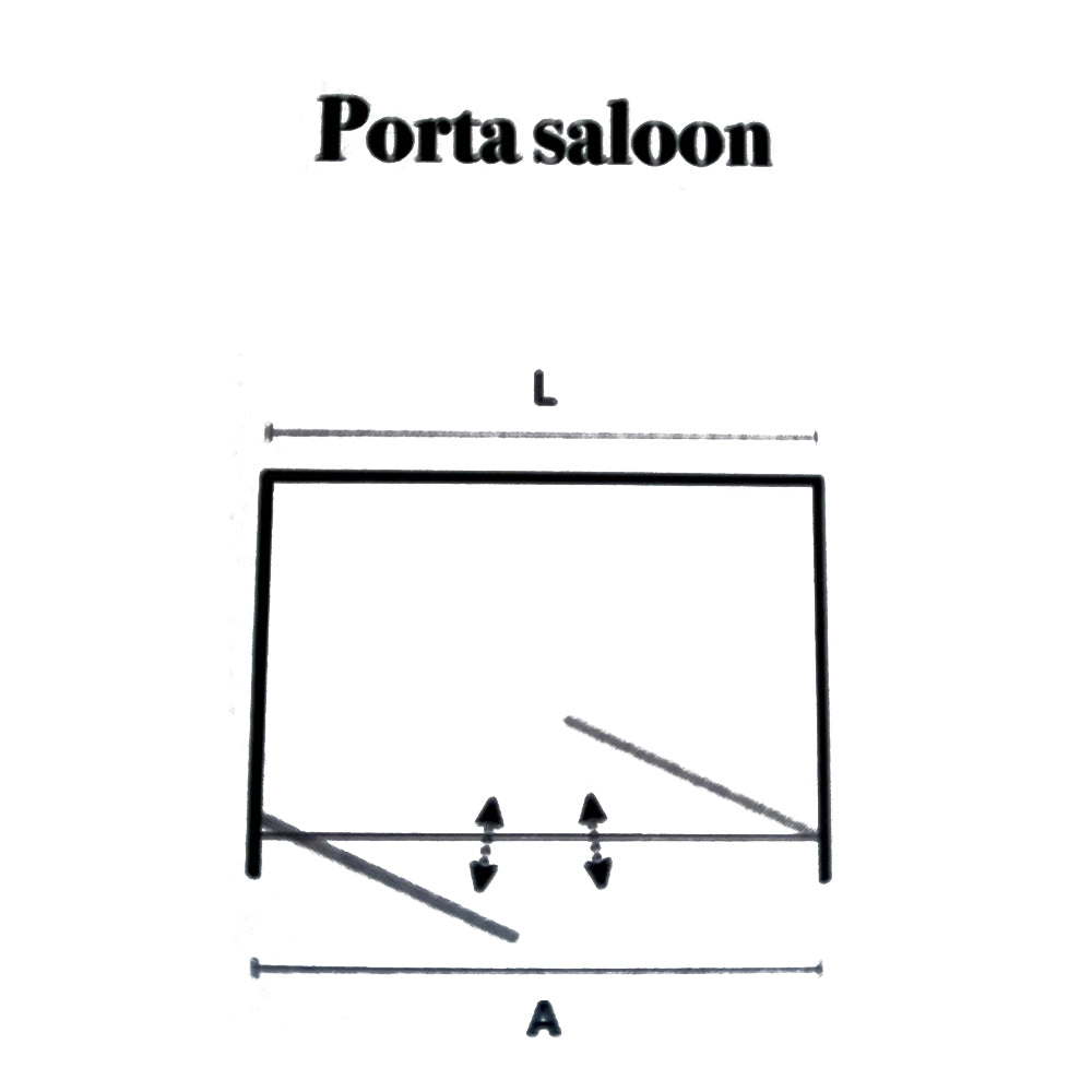 Porta doccia Kronos apertura saloon da 85 cm cristallo trasparente 6 mm temperato 6