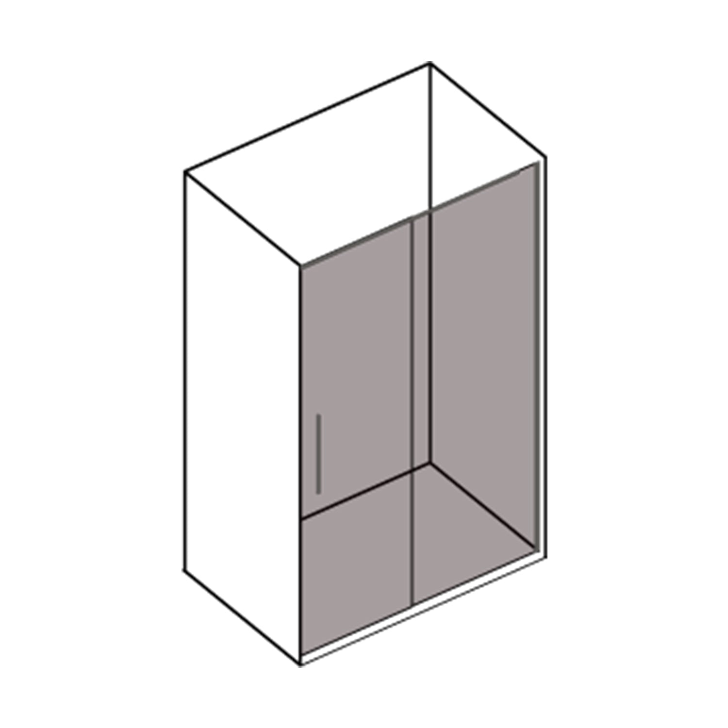 Porta doccia apertura scorrevole reversibile cm 170x200h modello Ares Evo in cristallo temperato mm 8 2