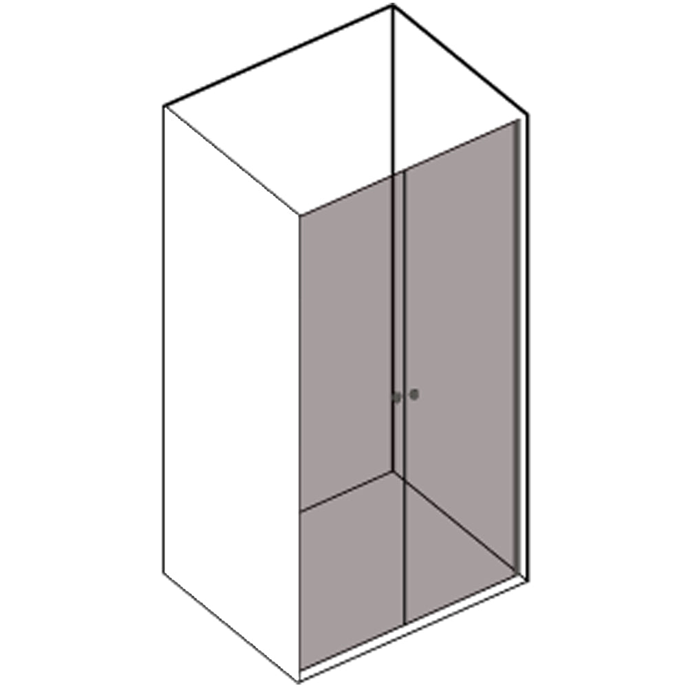 Porta doccia per nicchia da 115 cm apertura saloon in cristallo opaco da 6 mm 2