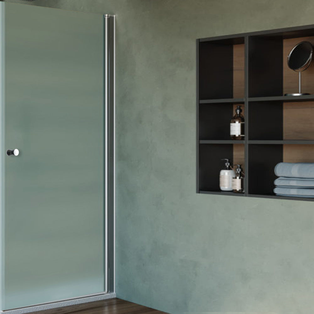 Porta doccia Iris apertura battente 80 cm cristallo opaco 6 mm temperato
