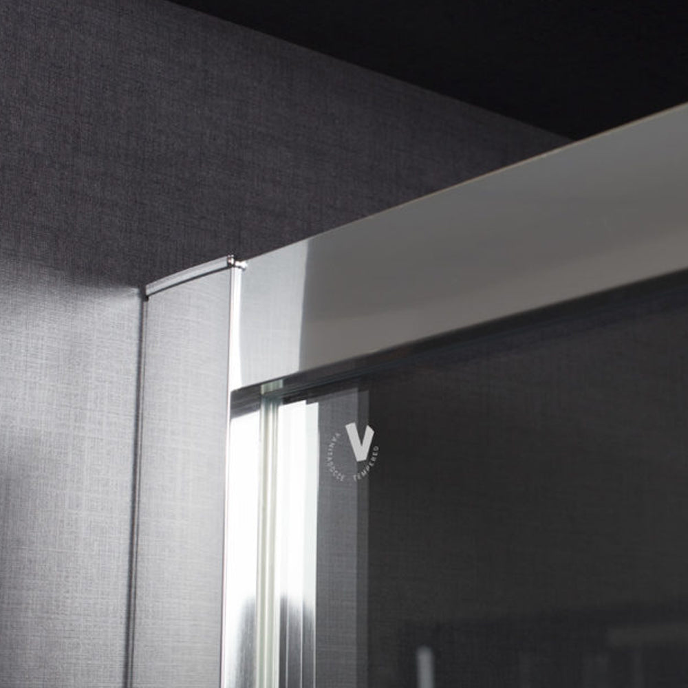 Porta Doccia Scorrevole 135 cm in cristallo opaco 6 mm modello Hera 3