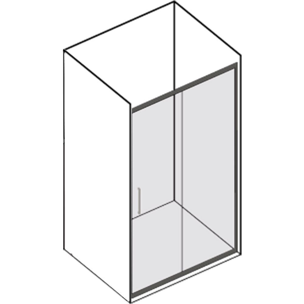 Porta doccia scorrevole da cm 140 installazione a nicchia modello Kleos in cristallo temperato mm 8 3