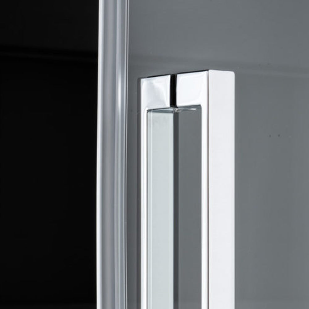 Porta doccia scorrevole da cm 136 installazione a nicchia modello Kleos in cristallo temperato mm 8 2