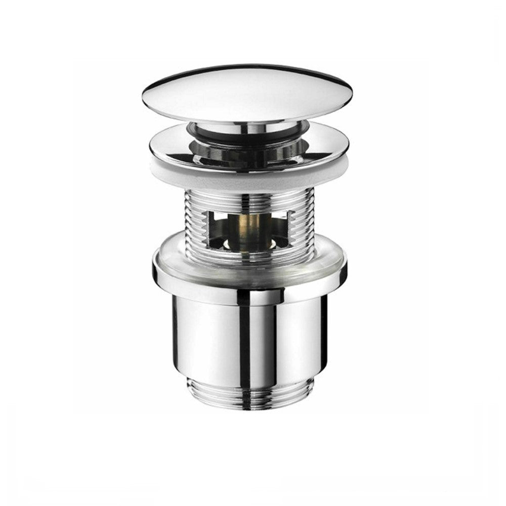 Piletta click clack per lavabo BathCore serie Viva con troppo pieno 1" 1/4 - Cromo