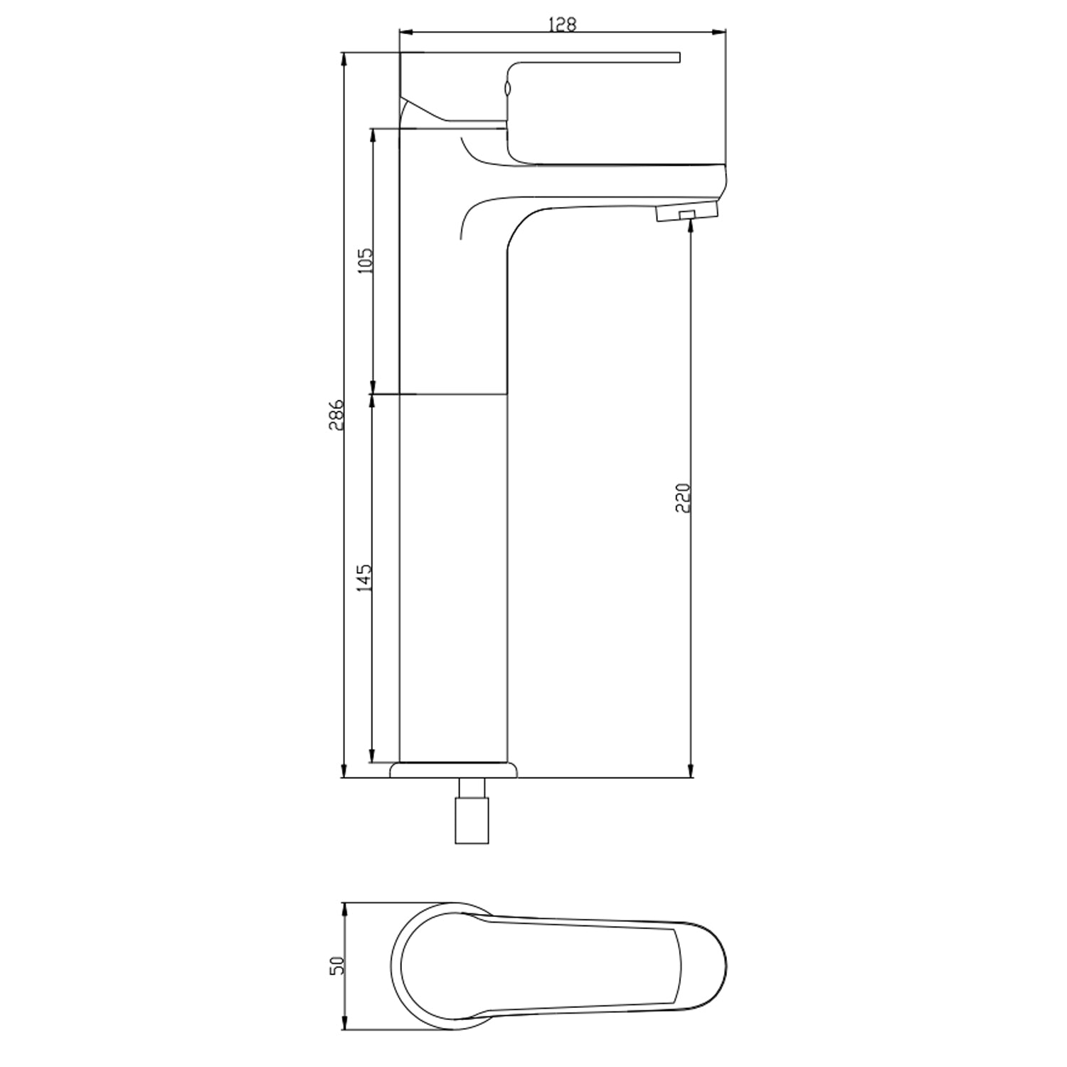 Kit rubinetteria lavabo alto e bidet RubiFlux serie Margaret - Cromo 4
