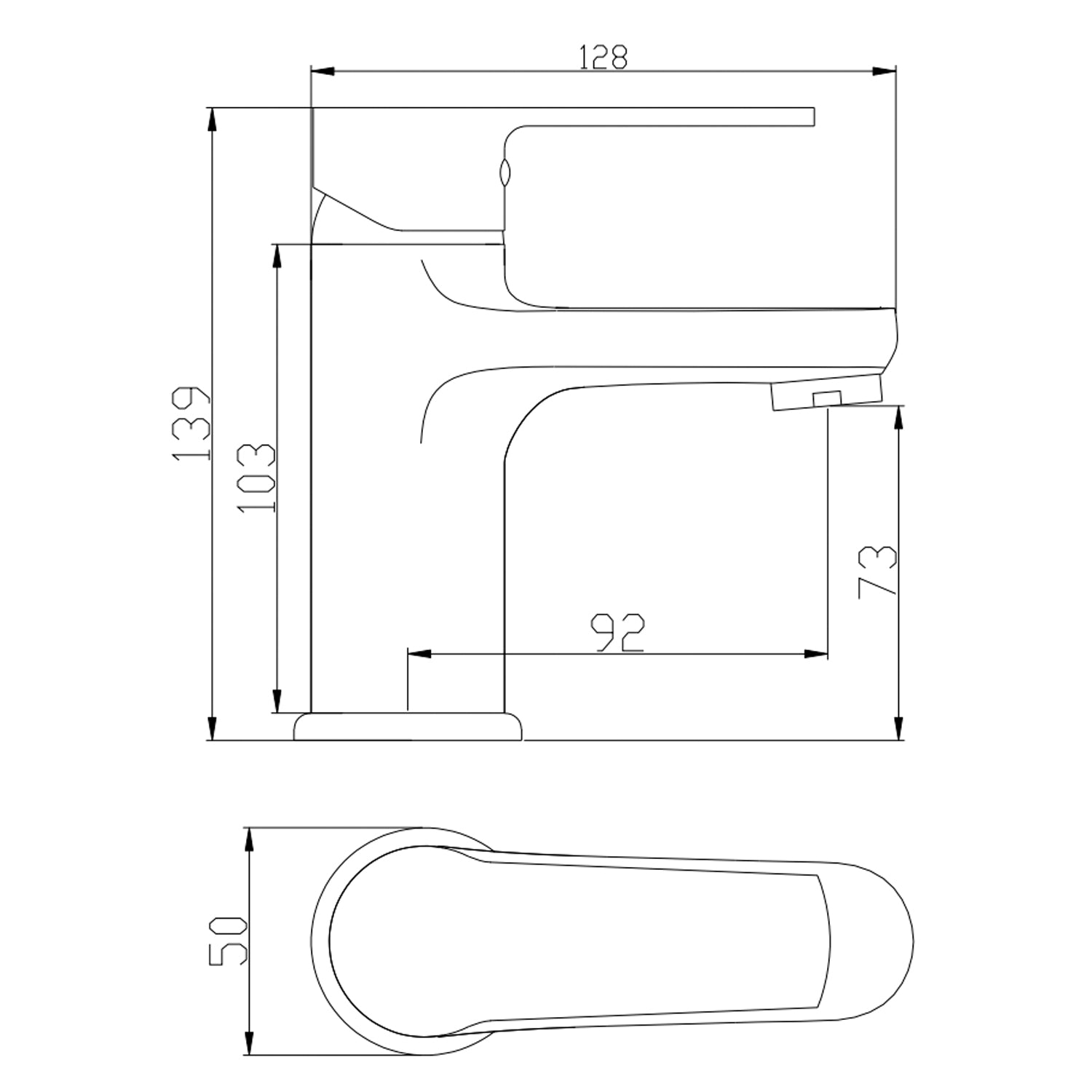 Kit rubinetteria lavabo con piletta di scarico, bidet e vasca RubiFlux serie Margaret - Cromo 3