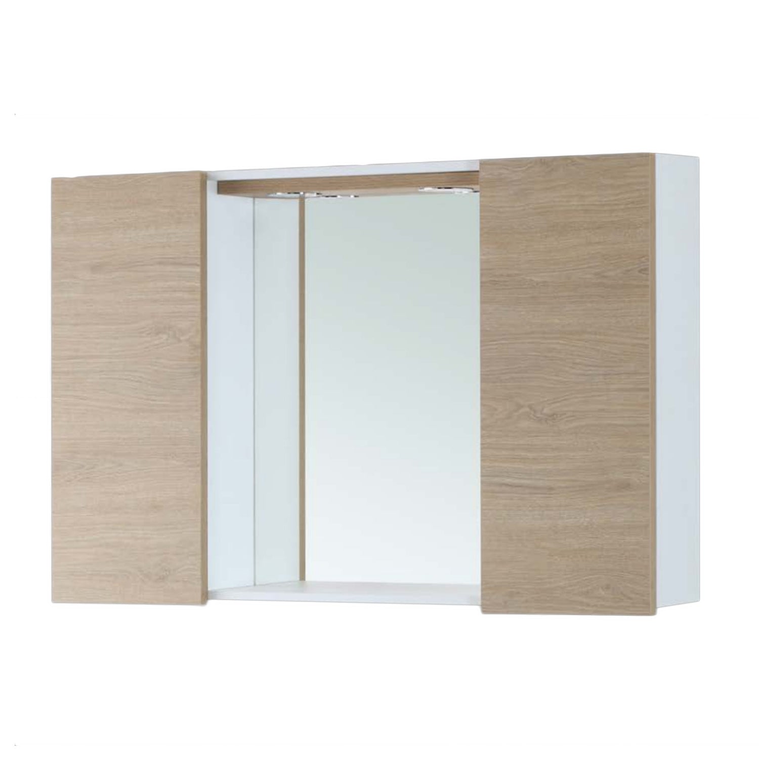 Specchiera con ante e illuminazione LED Cubi&Co 91 x 61 cm - Rovere Dolomite