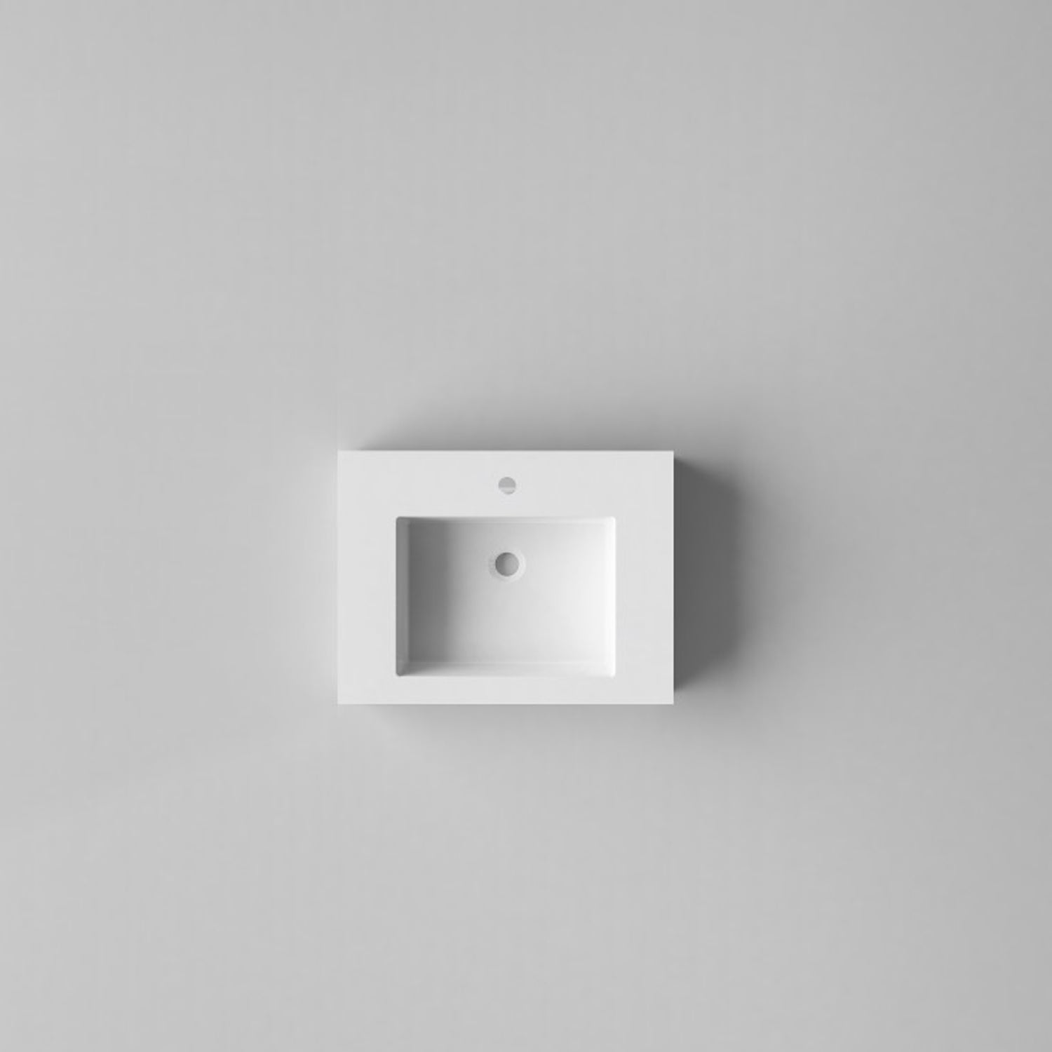 501001- Lavabo sospeso Bathcore con kit fissaggio in resina 60x46 - Bianco lucido 2