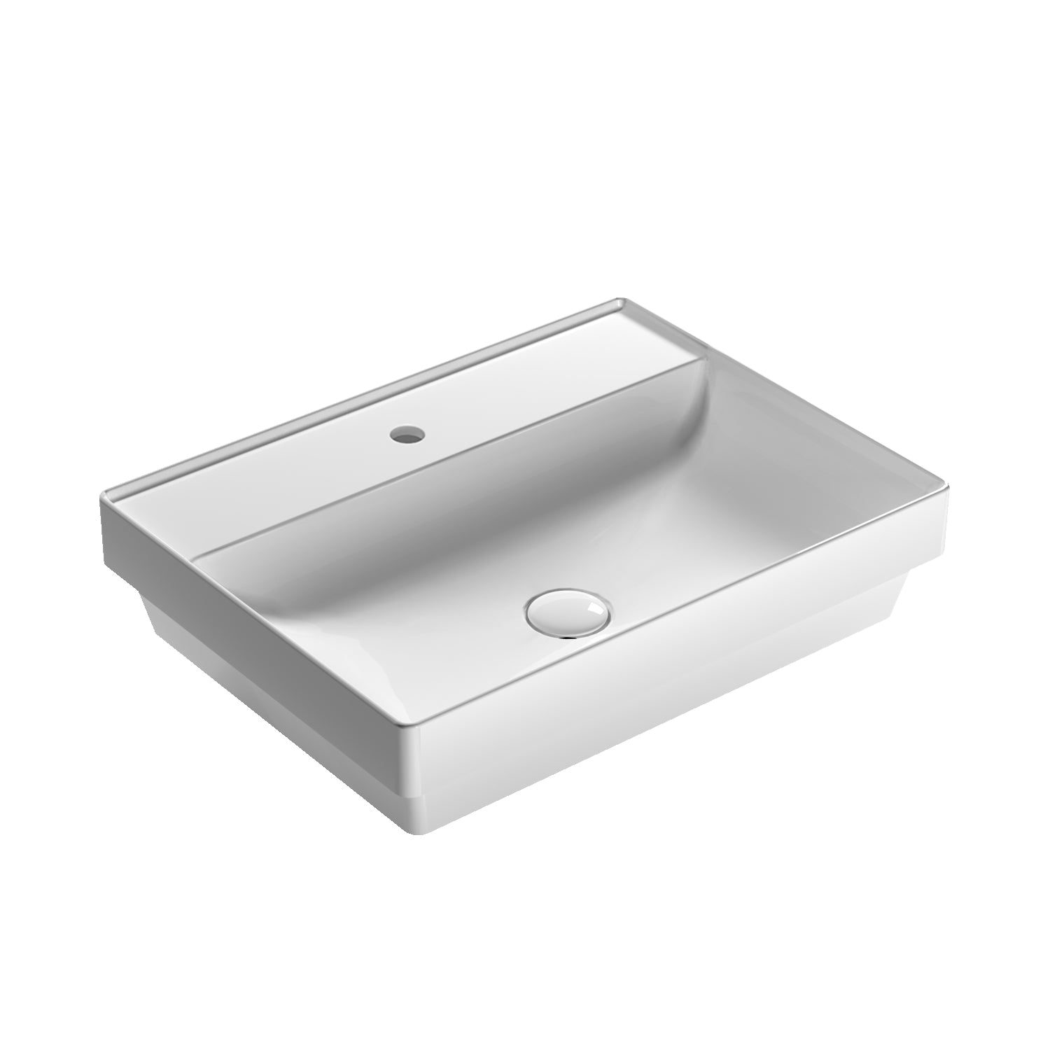 Lavabo ad incasso T-Edge ceramica bianca lucida 61x46 peso 17 kg by CeramicStore | Lo specialista del tuo bagno