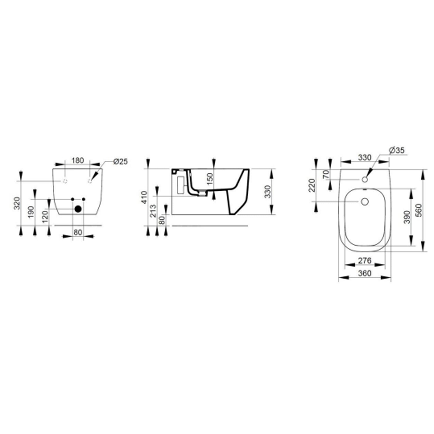 Coppia sanitari sospesi Ceramica Dolomite modello Alba 56x36 cm con sedile Softclose