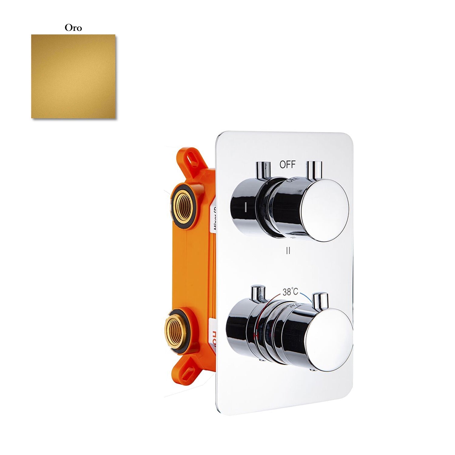 Termostatico doccia incasso 3 vie con easy box oro by CeramicStore | Lo specialista del tuo bagno