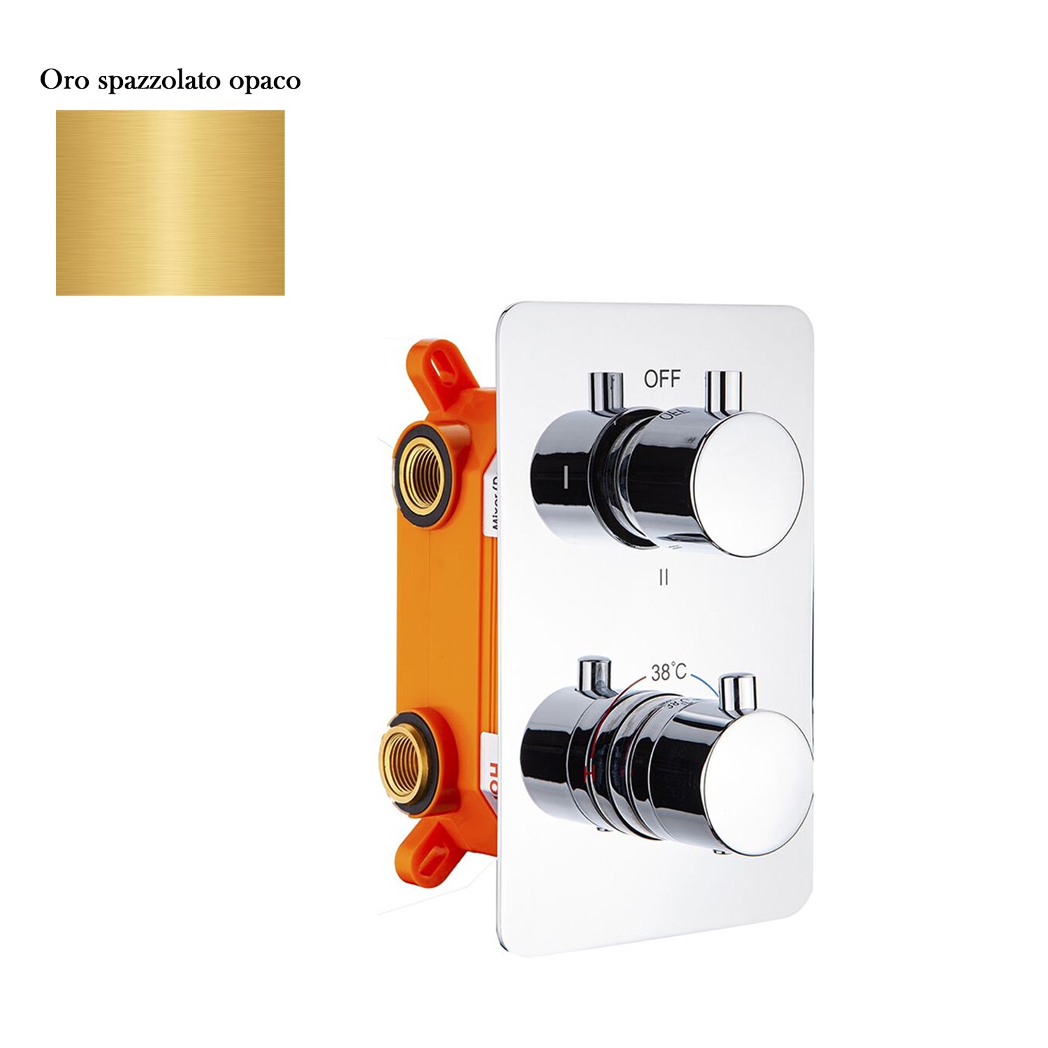 Termostatico doccia incasso 3 vie con easy box oro spazzolato by CeramicStore | Lo specialista del tuo bagno