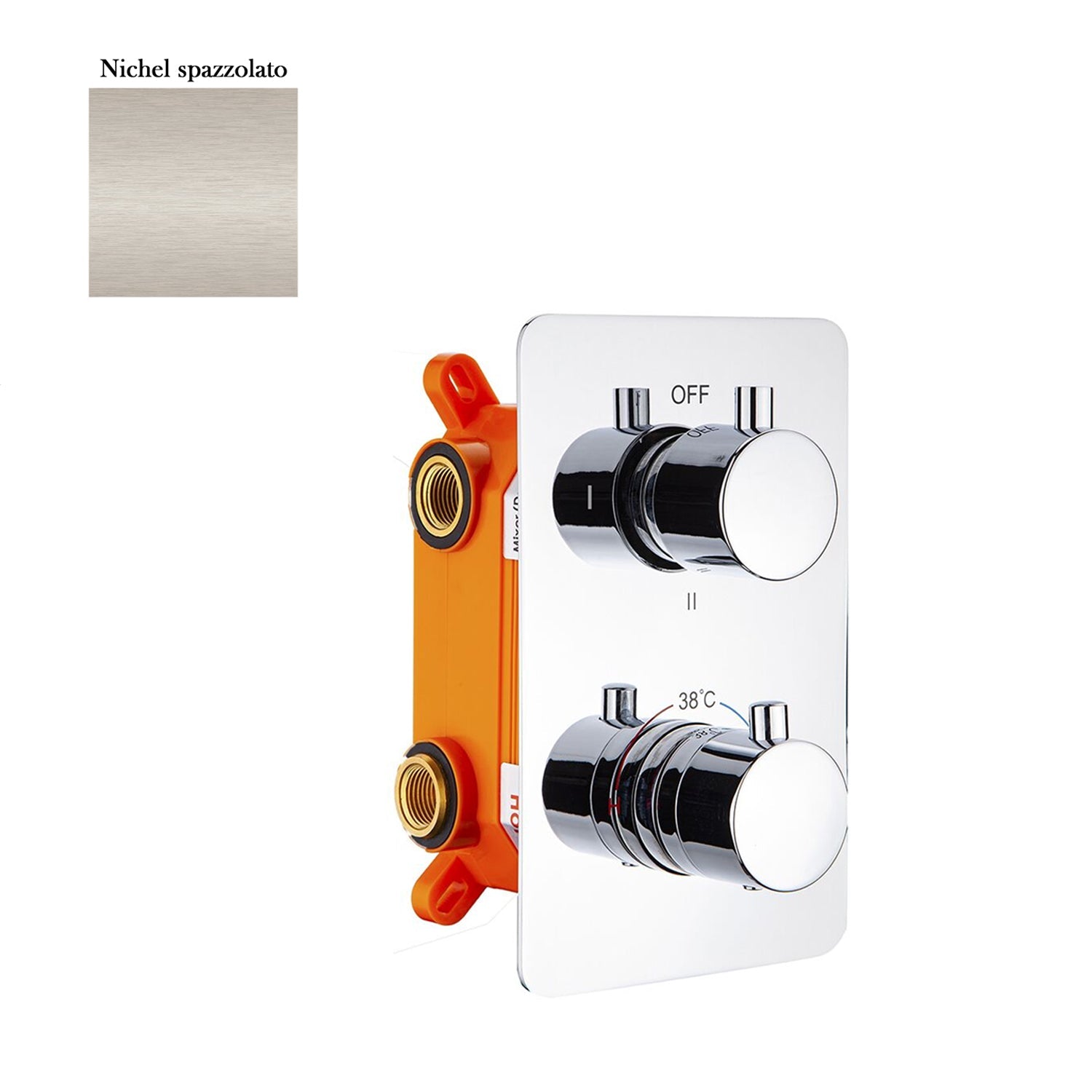 Termostatico doccia incasso 3 vie con easy box nichel opaco by CeramicStore | Lo specialista del tuo bagno