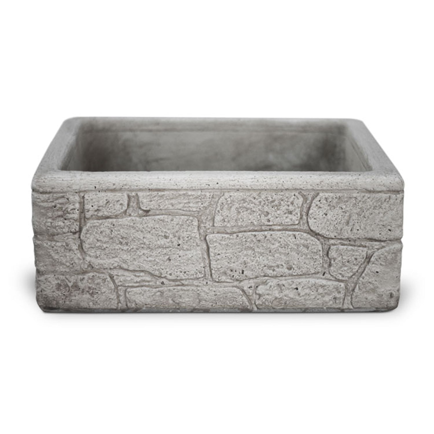  Lavello da esterno in cemento grigio effetto mattoncini cm 80x40x20h cm modello Eolie by CeramicStore | Lo specialista del tuo bagno