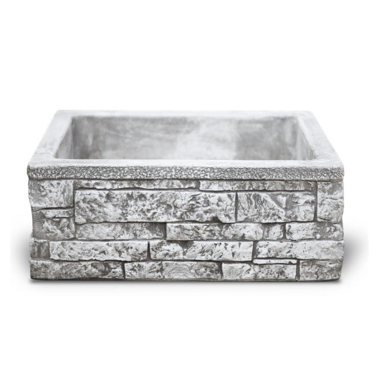  Lavello da esterno in cemento grigio effetto mattoncini cm 100x52x20h cm modello Sicily by CeramicStore | Lo specialista del tuo bagno