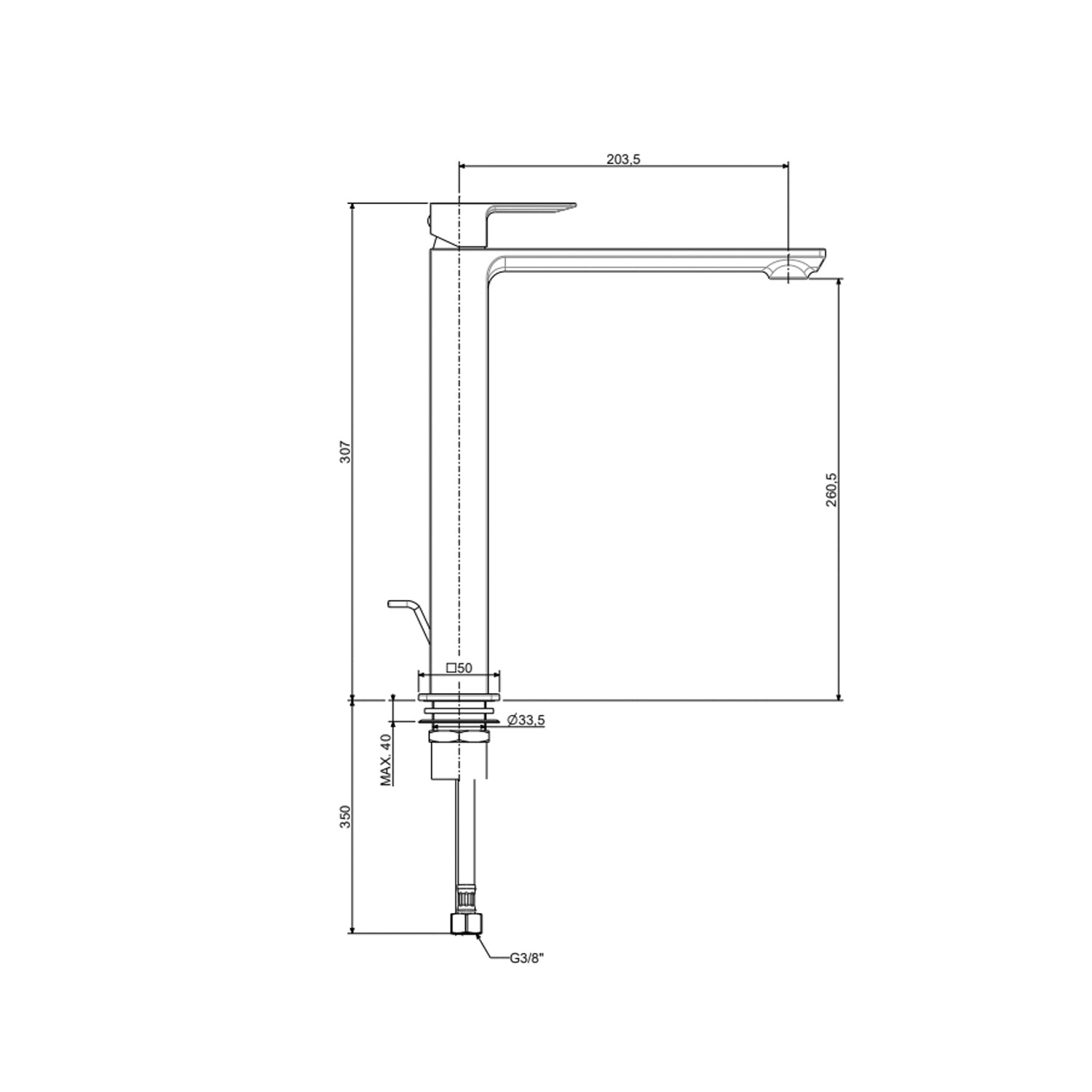  Miscelatore lavabo alto Paffoni senza scarico serie Elle - Cromato by CeramicStore | Lo specialista del tuo bagno