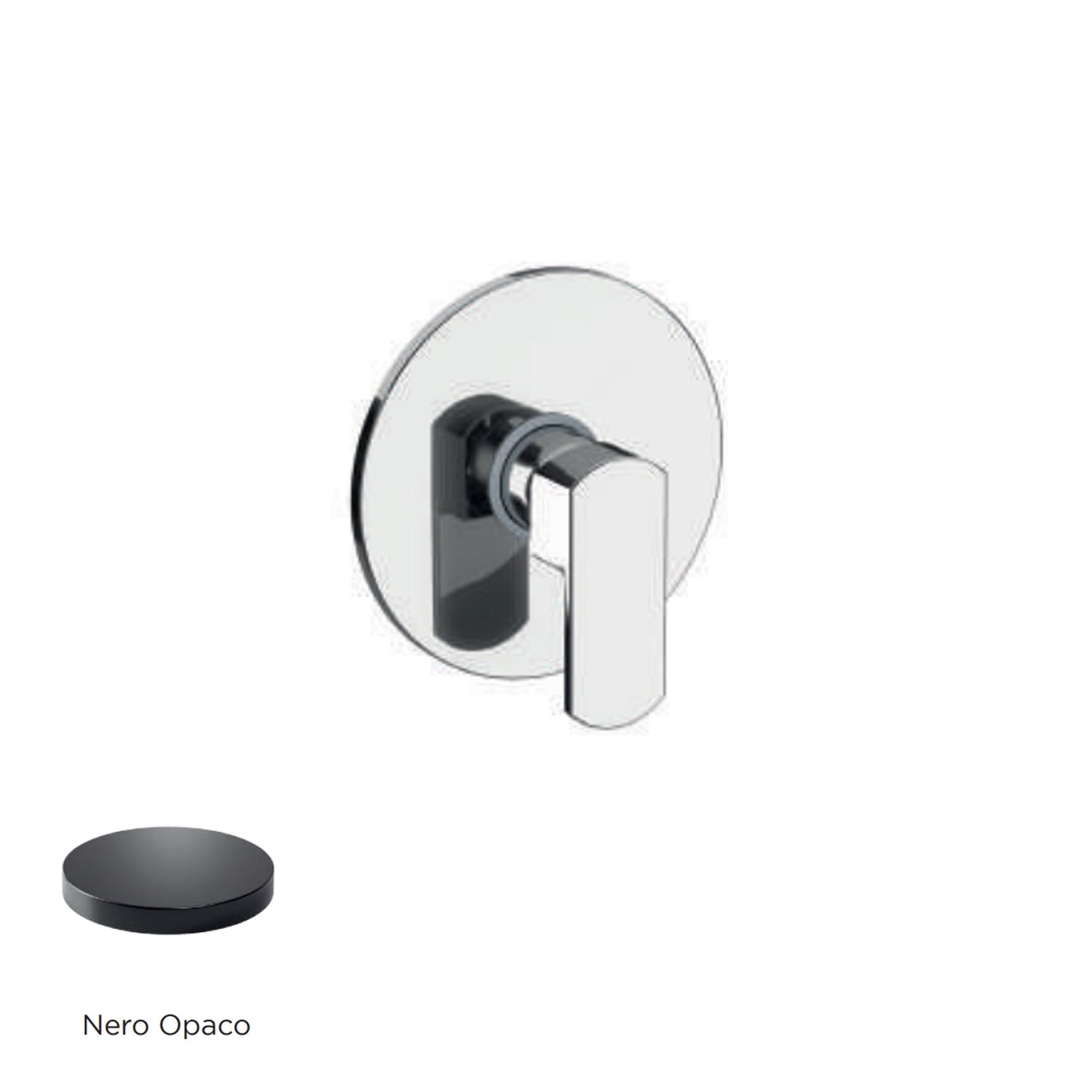 Miscelatore monocomando da incasso per doccia RubiFlux serie Dema - Nero Opaco by CeramicStore | Lo specialista del tuo bagno