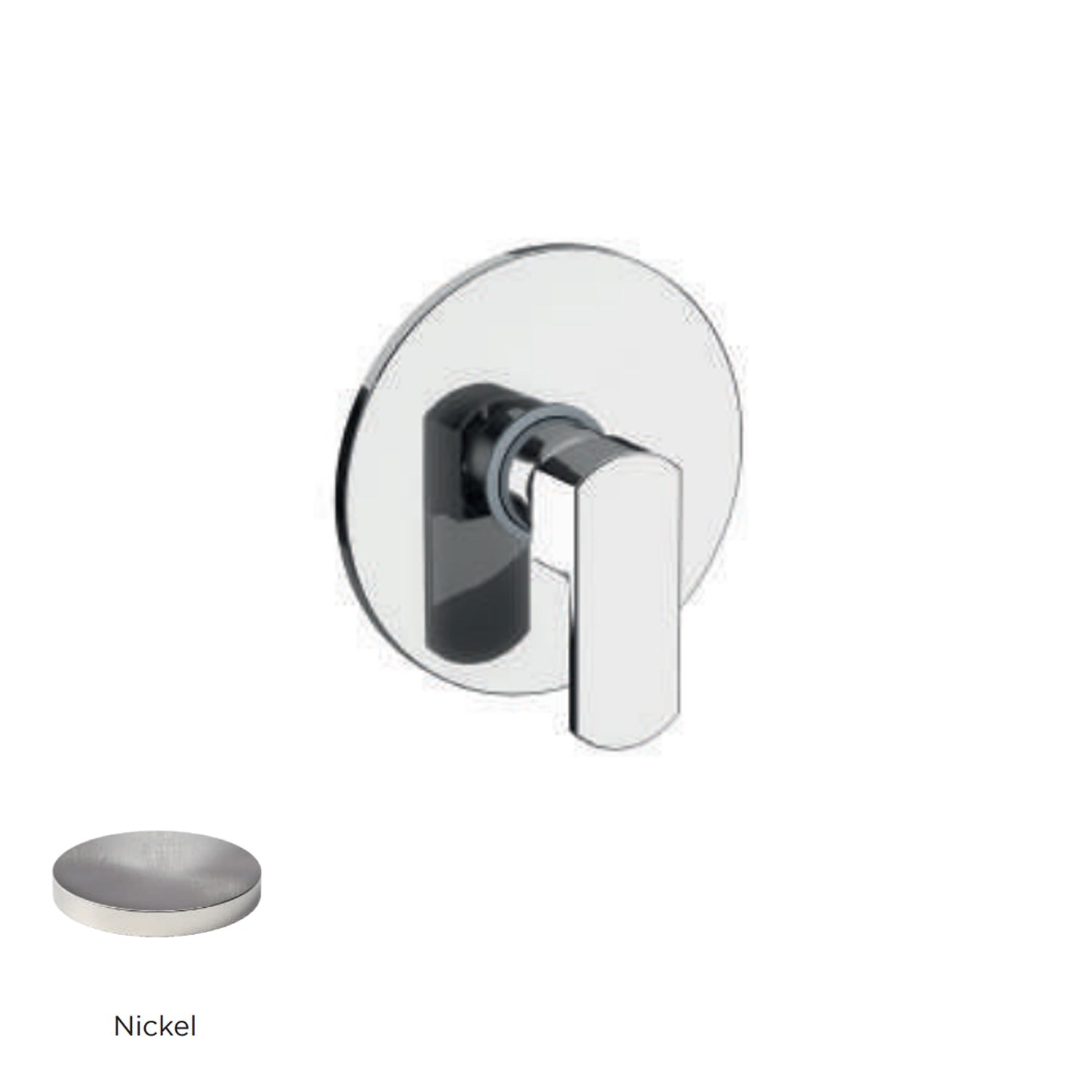 Miscelatore monocomando da incasso per doccia RubiFlux serie Dema - Nickel by CeramicStore | Lo specialista del tuo bagno