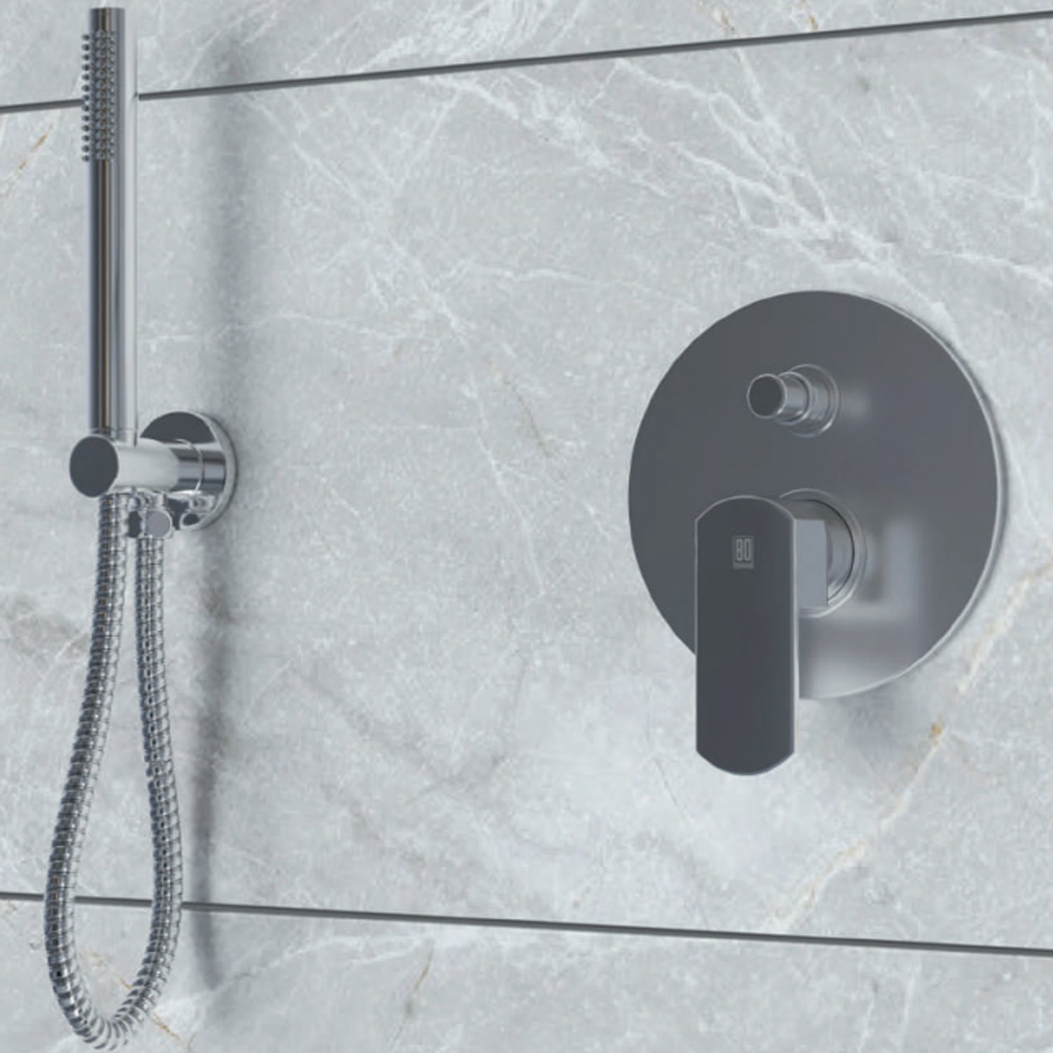  Miscelatore monocomando da incasso per doccia con deviatore RubiFlux serie Dema - Cromo by CeramicStore | Lo specialista del tuo bagno