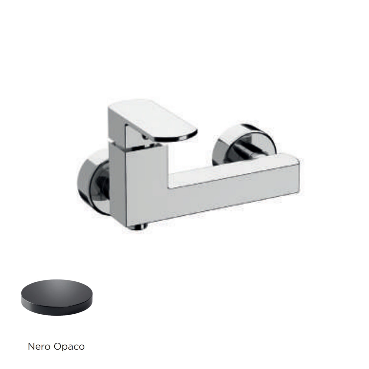 Miscelatore monocomando esterno per doccia RubiFlux serie Dema - Nero Opaco by CeramicStore | Lo specialista del tuo bagno