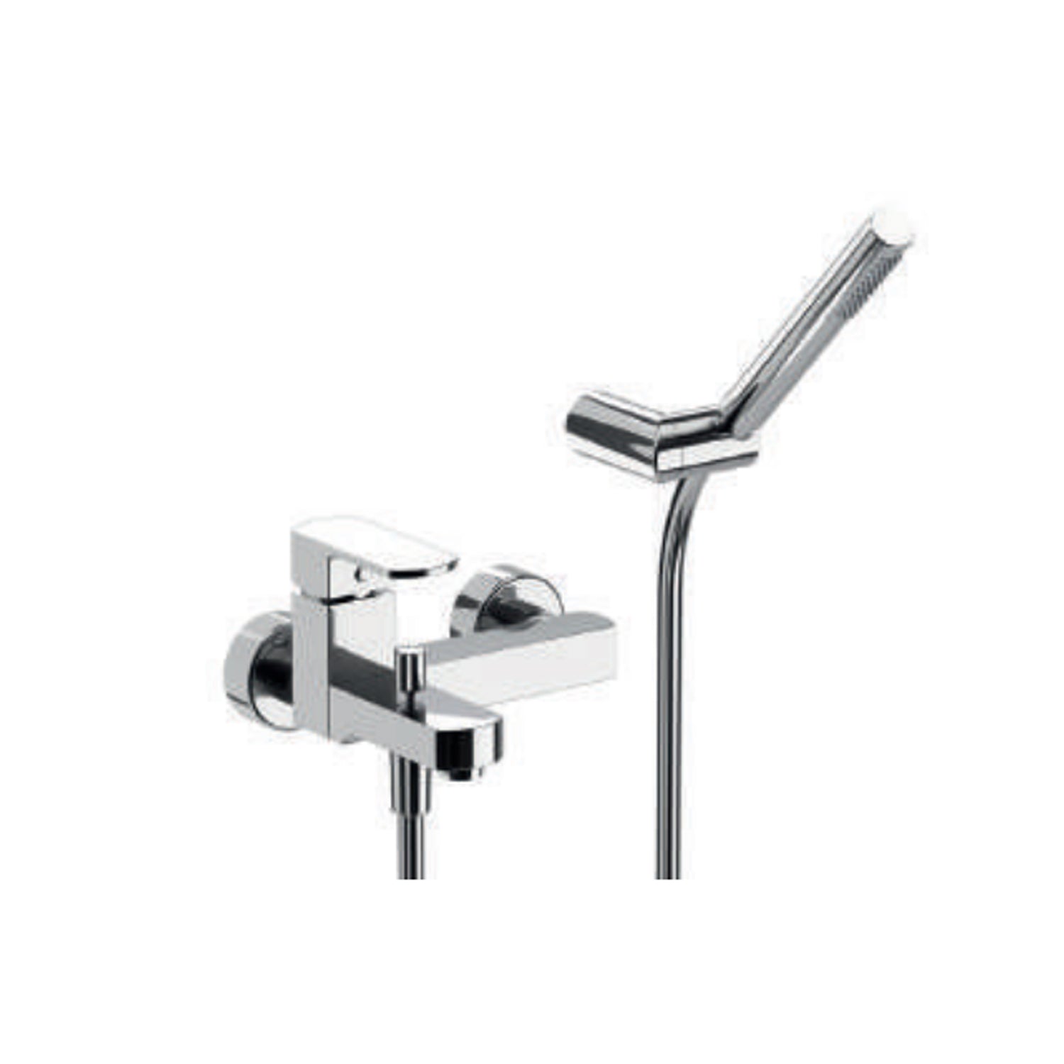 Miscelatore monocomando per vasca con kit doccino RubiFlux serie Dema - Cromo by CeramicStore | Lo specialista del tuo bagno