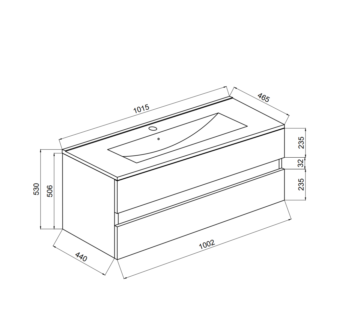  Mobile bagno con lavabo in ceramica specchio e lampada cm 100 colore Bianco Lucido- Cubi&Co modello Symmetry Classic 4 by CeramicStore | Lo specialista del tuo bagno