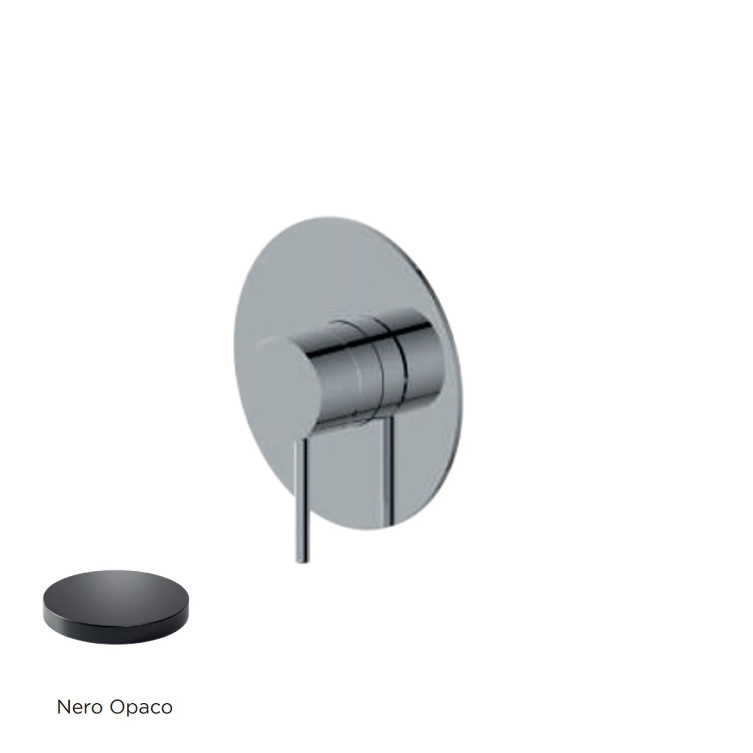 Miscelatore monocomando da incasso per doccia RubiFlux serie Regal - Nero Opaco by CeramicStore | Lo specialista del tuo bagno