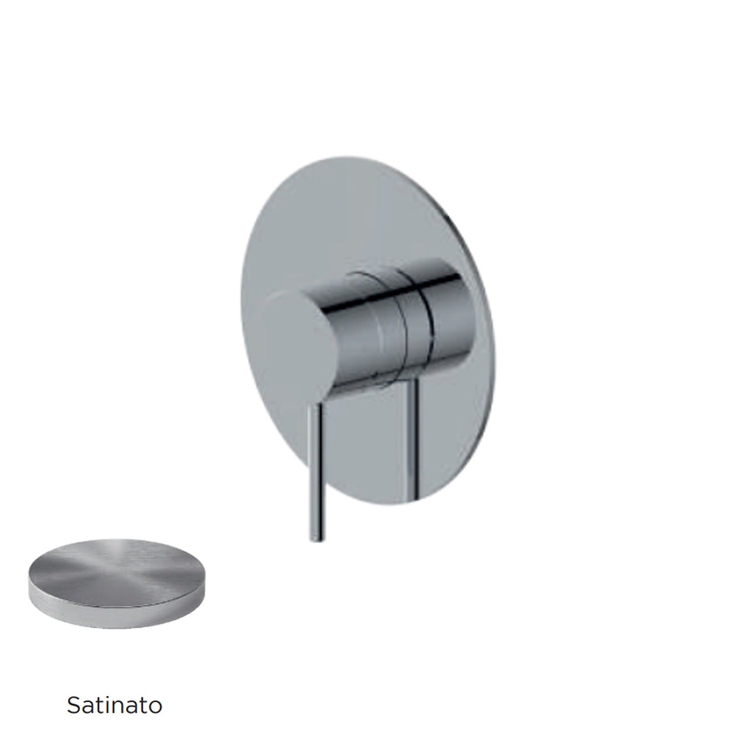 Miscelatore monocomando da incasso per doccia RubiFlux serie Regal - Satinato by CeramicStore | Lo specialista del tuo bagno