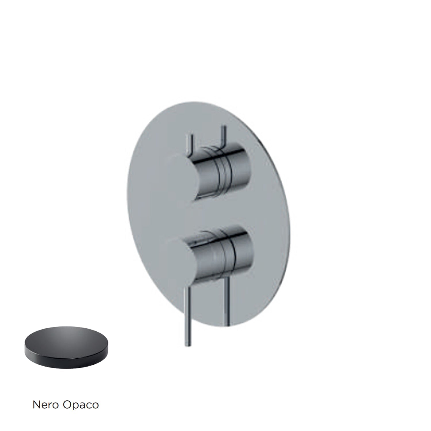 Miscelatore monocomando da incasso per doccia con deviatore RubiFlux serie Regal - Nero Opaco by CeramicStore | Lo specialista del tuo bagno