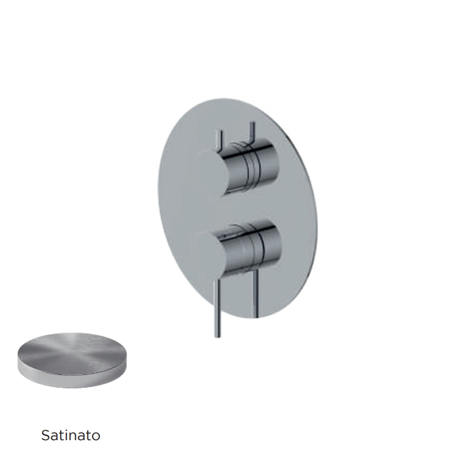 Miscelatore monocomando da incasso per doccia con deviatore RubiFlux serie Regal - Satinato by CeramicStore | Lo specialista del tuo bagno