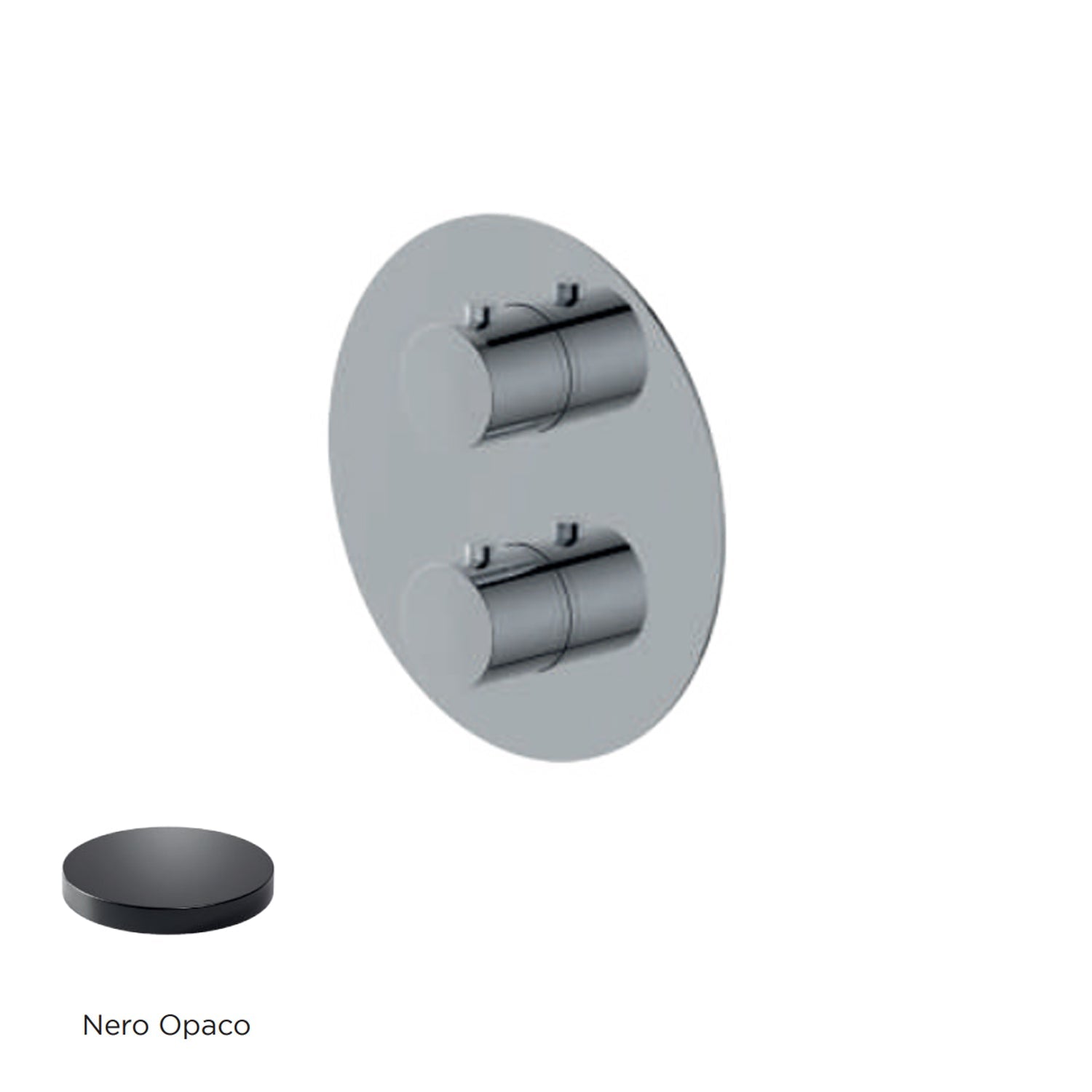 Miscelatore monocomando incasso termostatico con deviatore RubiFlux serie Regal - Nero Opaco by CeramicStore | Lo specialista del tuo bagno