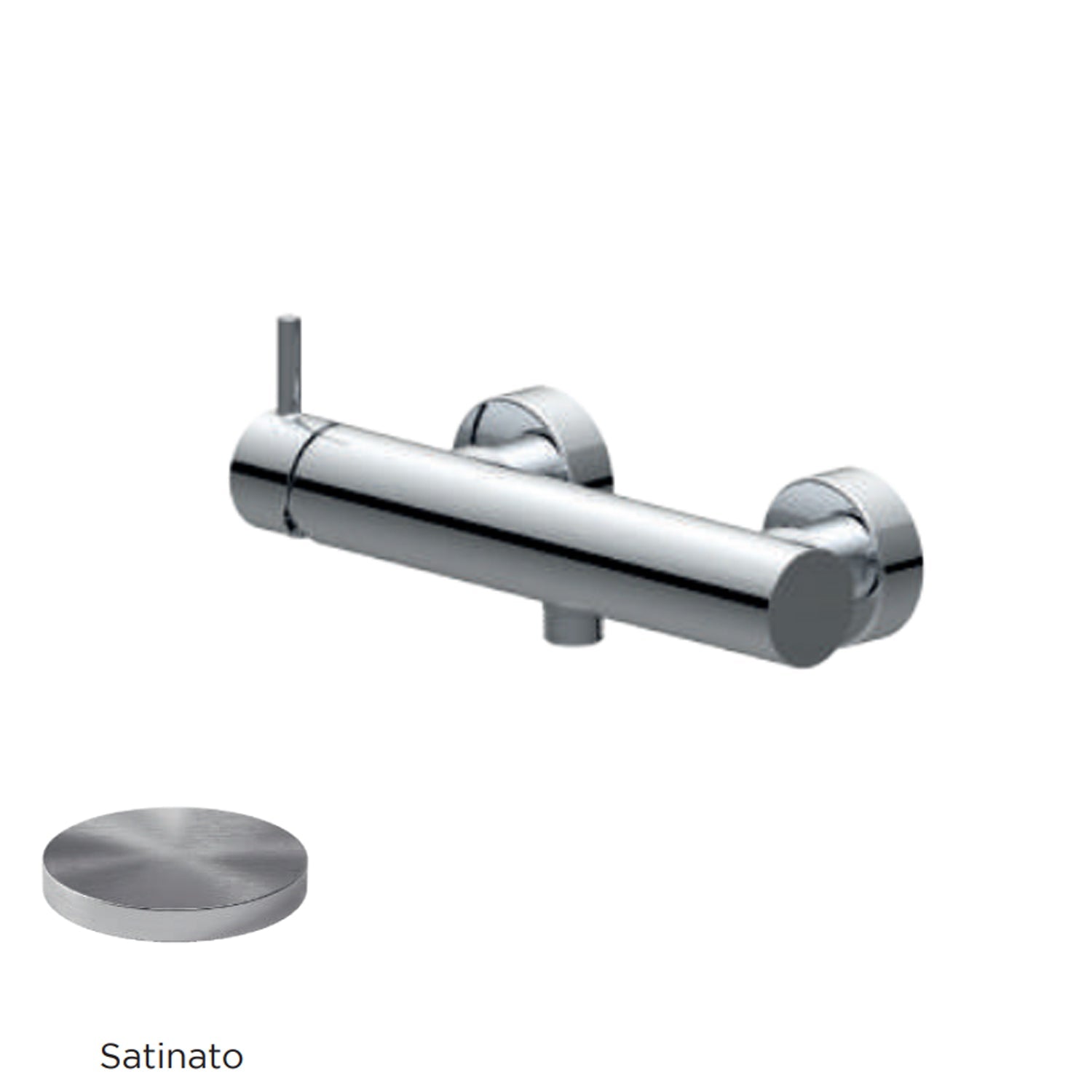 Miscelatore monocomando esterno per doccia RubiFlux serie Regal - Satinato by CeramicStore | Lo specialista del tuo bagno
