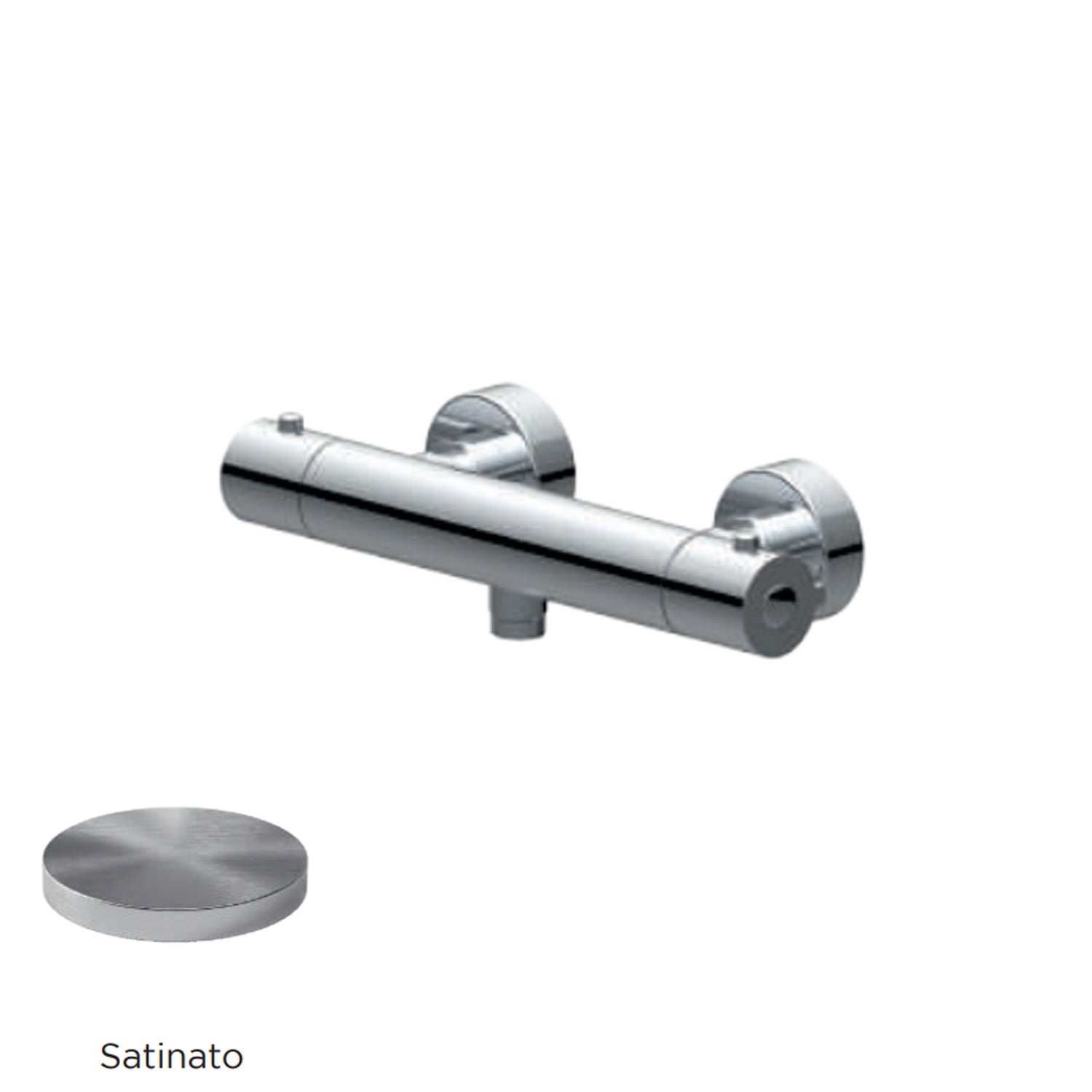 Miscelatore monocomando esterno termostatico per doccia RubiFlux serie Regal - Satinato by CeramicStore | Lo specialista del tuo bagno