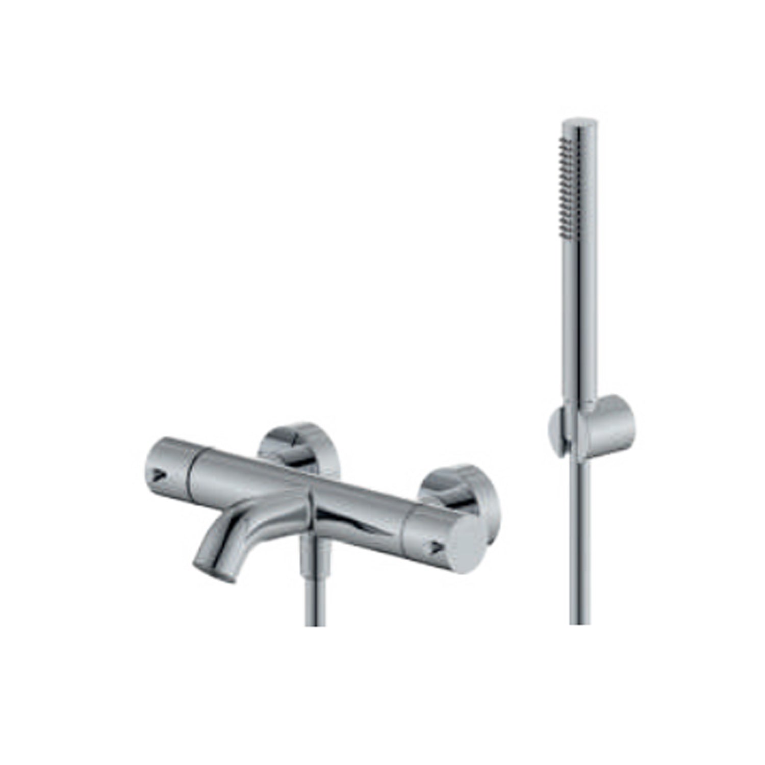 Miscelatore monocomando per vasca con kit doccino RubiFlux serie Regal - Cromo by CeramicStore | Lo specialista del tuo bagno